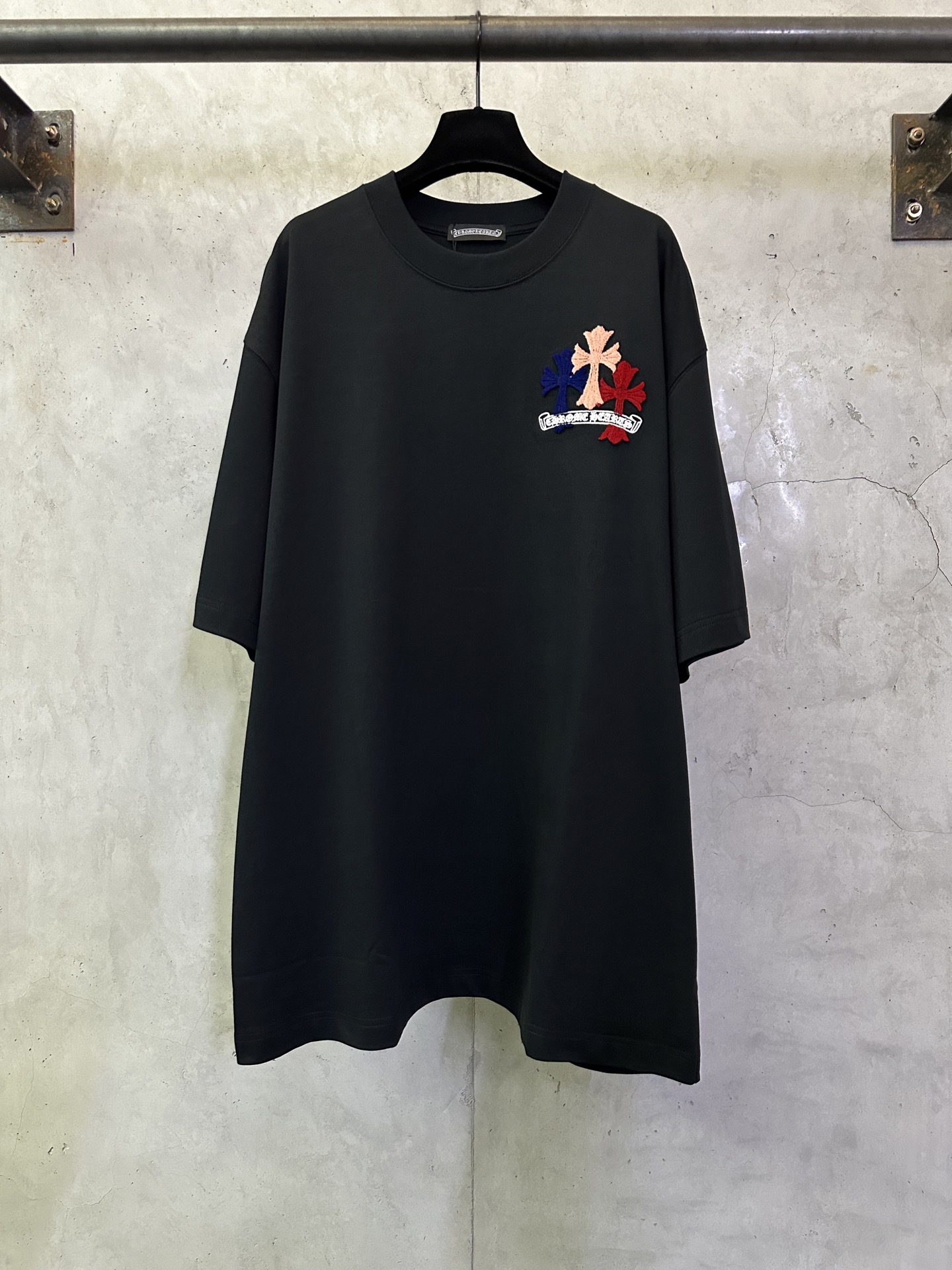 Chrome Hearts Chrome Hearts 克罗心 26ss 前后十字架牙刷绣短袖T恤
