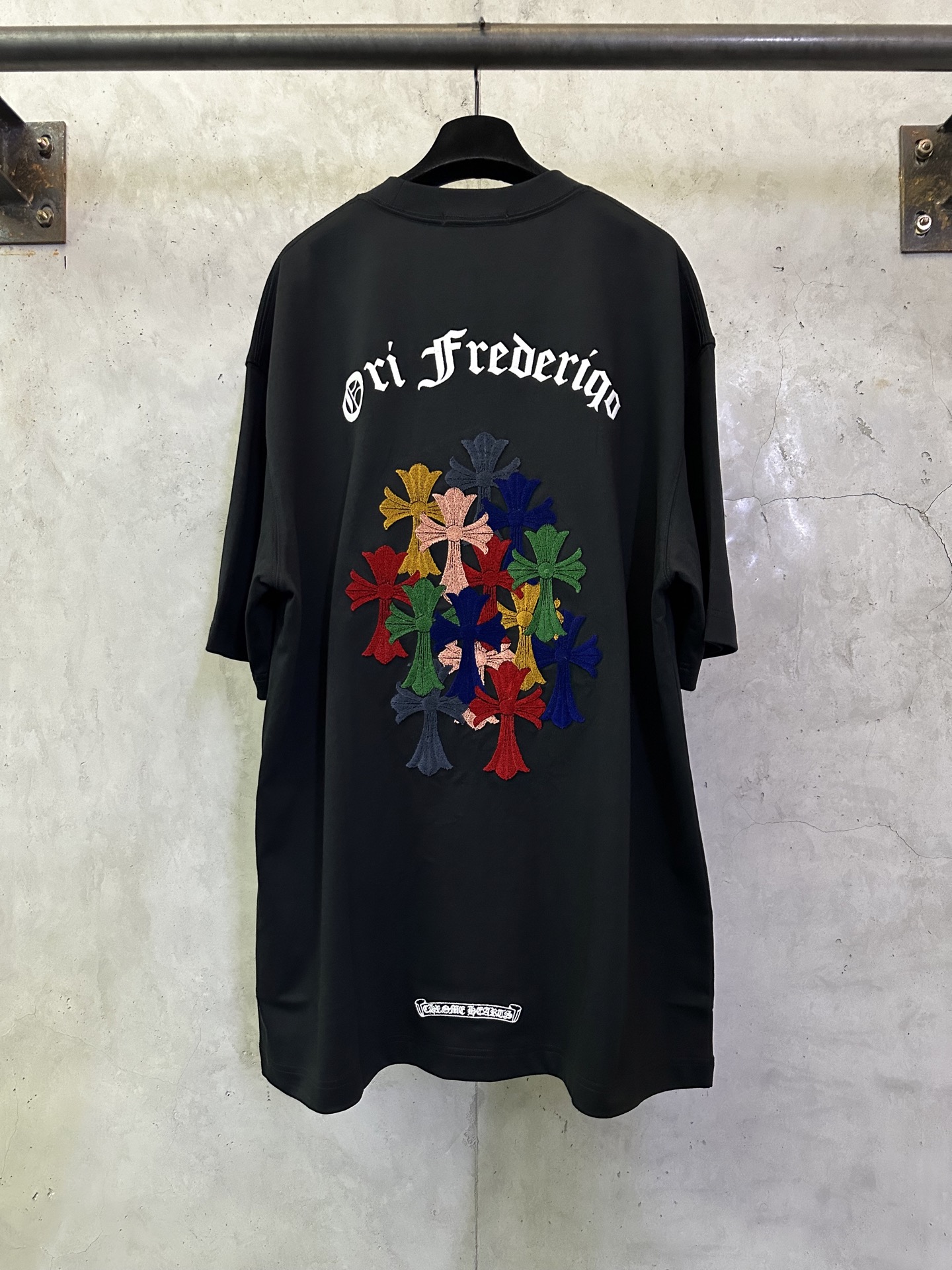 Chrome Hearts Chrome Hearts 克罗心 26ss 前后十字架牙刷绣短袖T恤