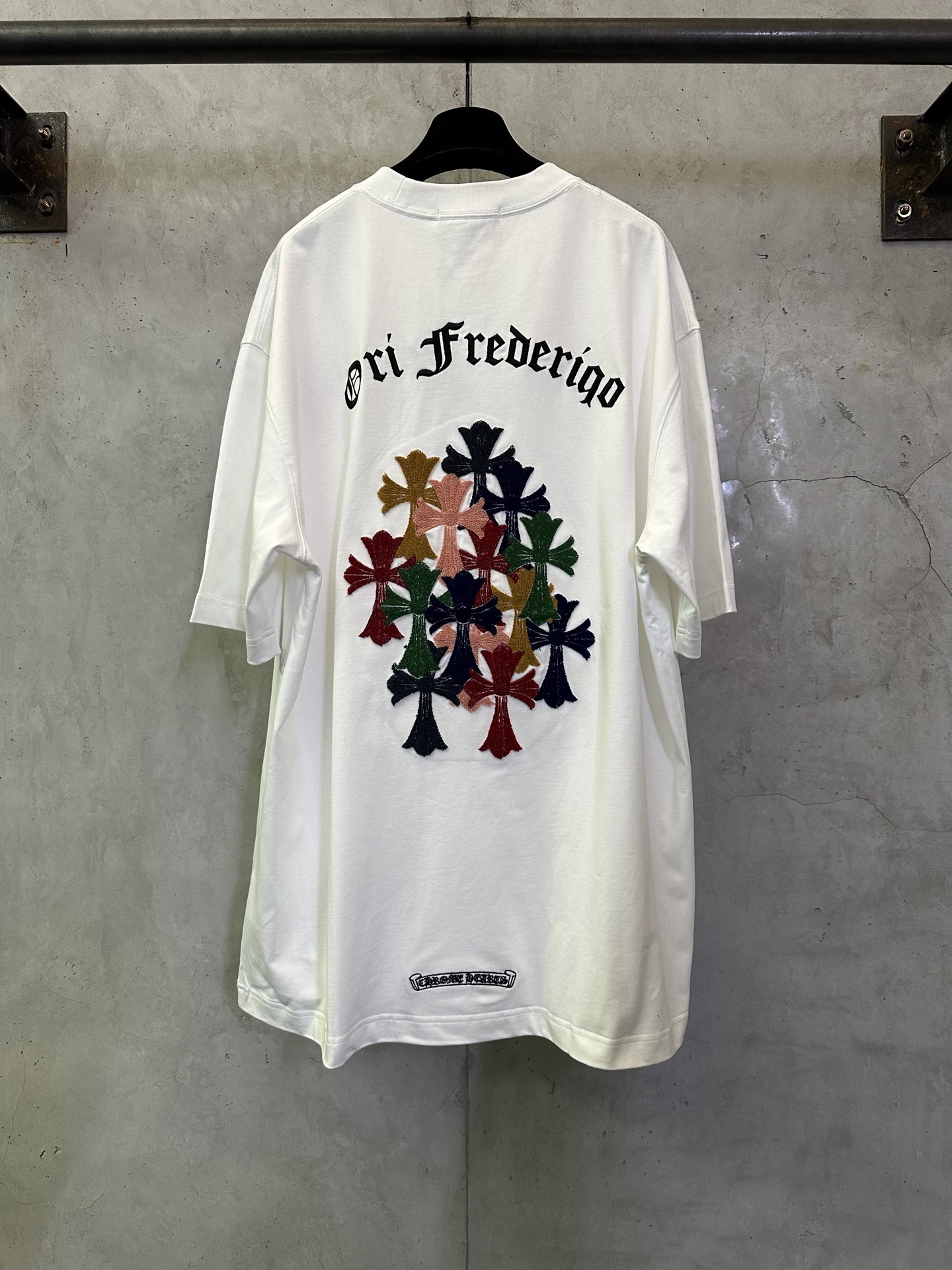 Chrome Hearts Chrome Hearts 克罗心 26ss 前后十字架牙刷绣短袖T恤