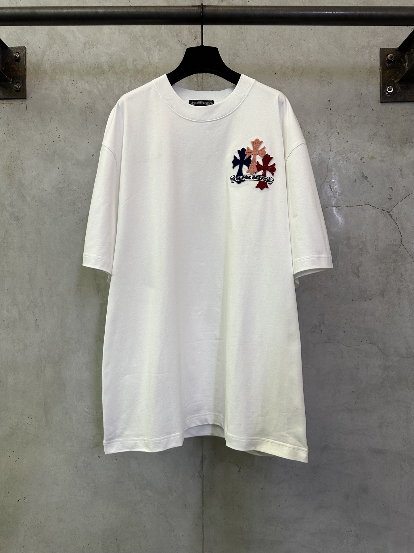 Chrome Hearts Chrome Hearts 克罗心 26ss 前后十字架牙刷绣短袖T恤