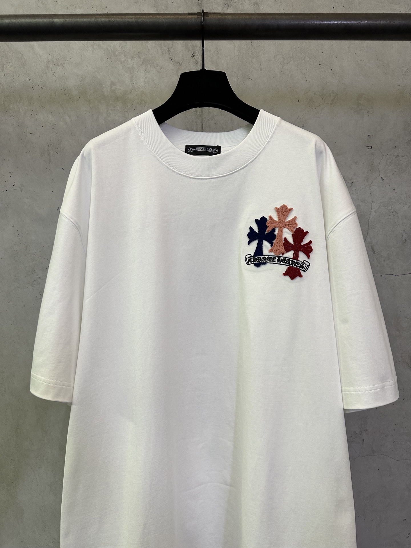 Chrome Hearts Chrome Hearts 克罗心 26ss 前后十字架牙刷绣短袖T恤