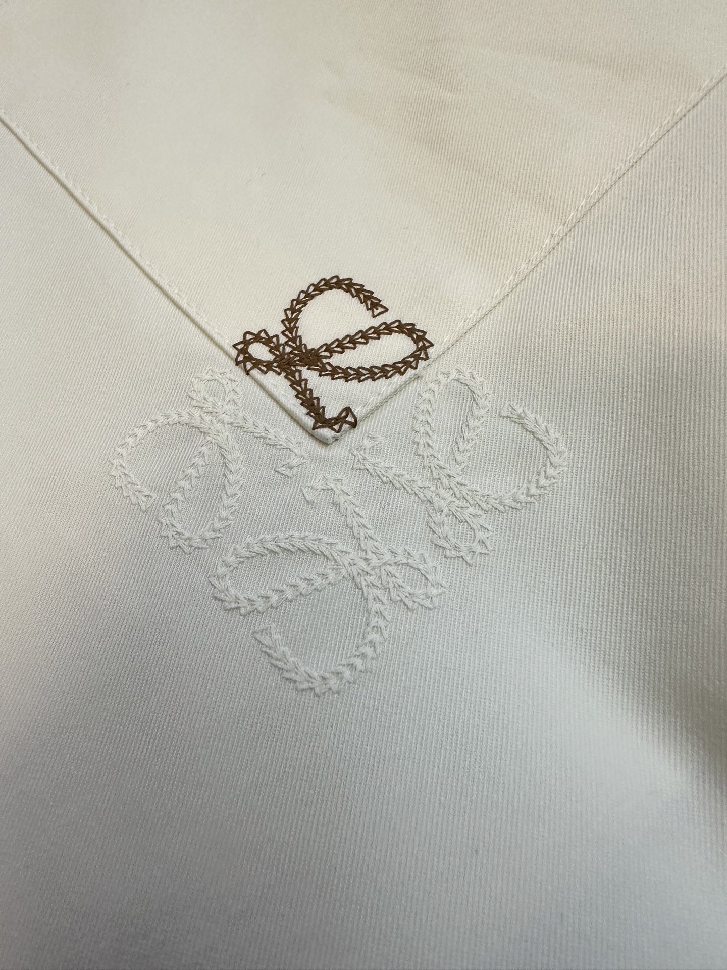 Loewe LOEWE 26SS翻领刺绣贴袋棉质长袖衬衫
