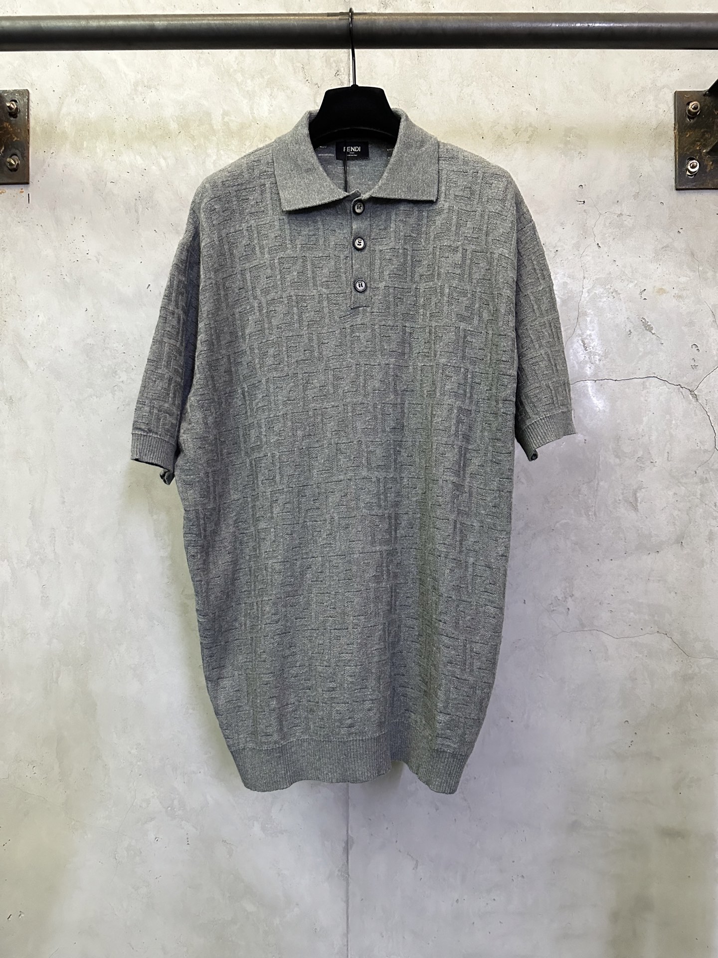 Fendi FENDI 双F提花标识针织POLO