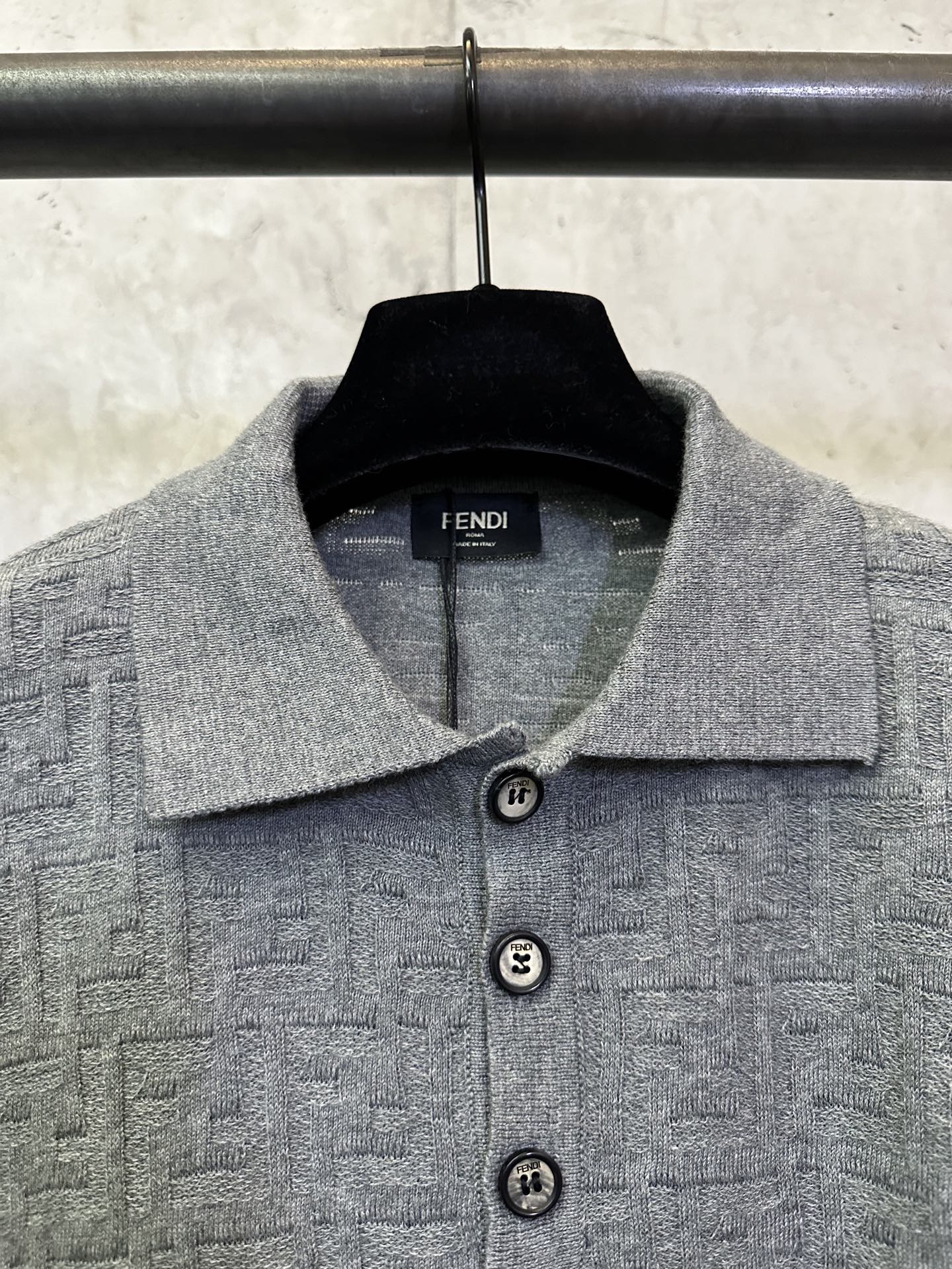 Fendi FENDI 双F提花标识针织POLO