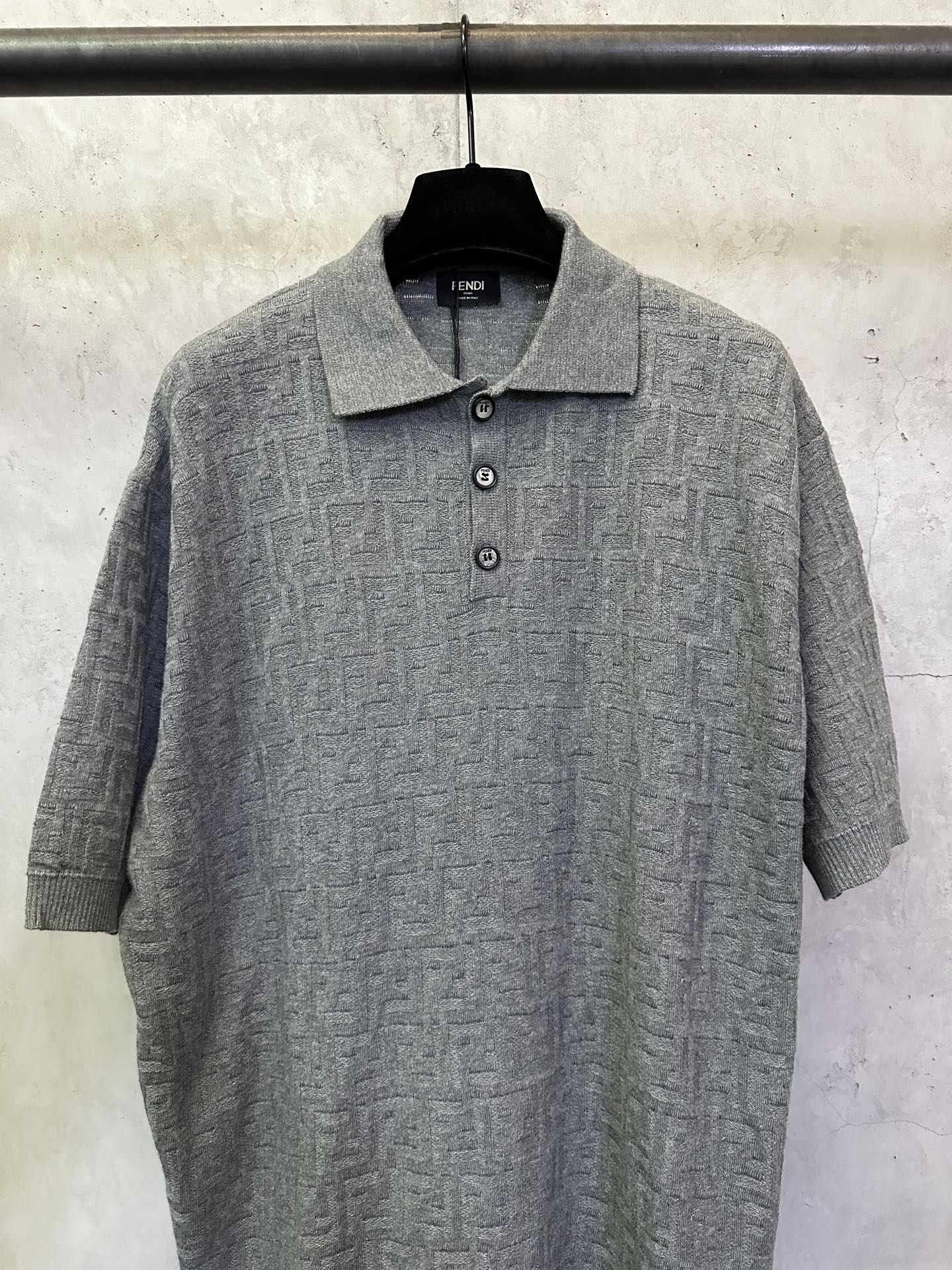 Fendi FENDI 双F提花标识针织POLO