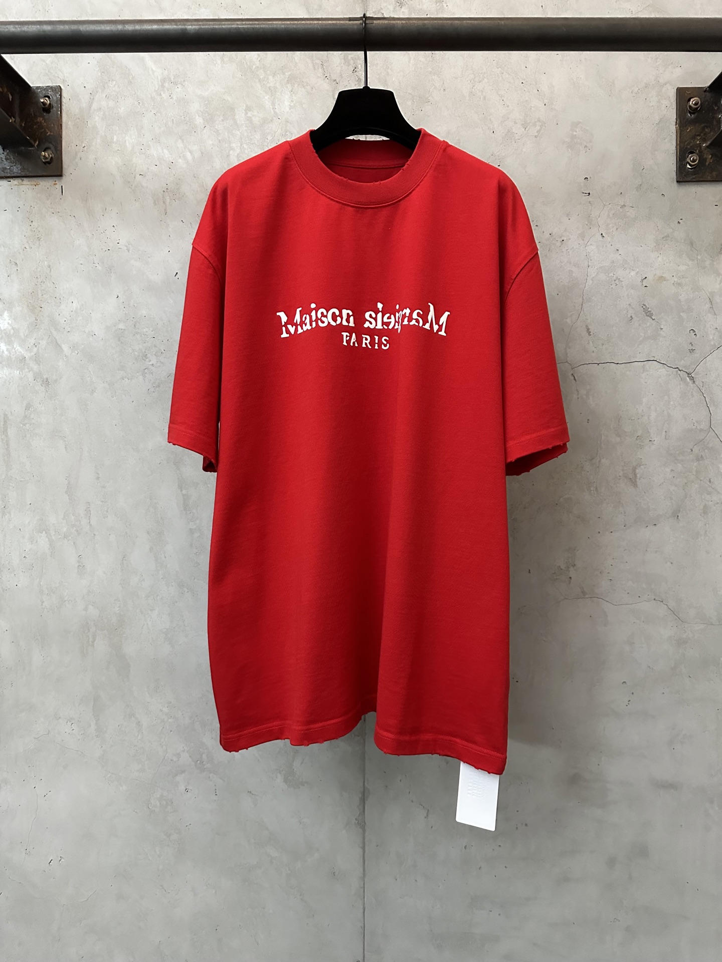 @140-nuevo verano, camiseta de manga corta de 400g, martin mariela maision margiela mm6 26ss, estampado de letras desga…