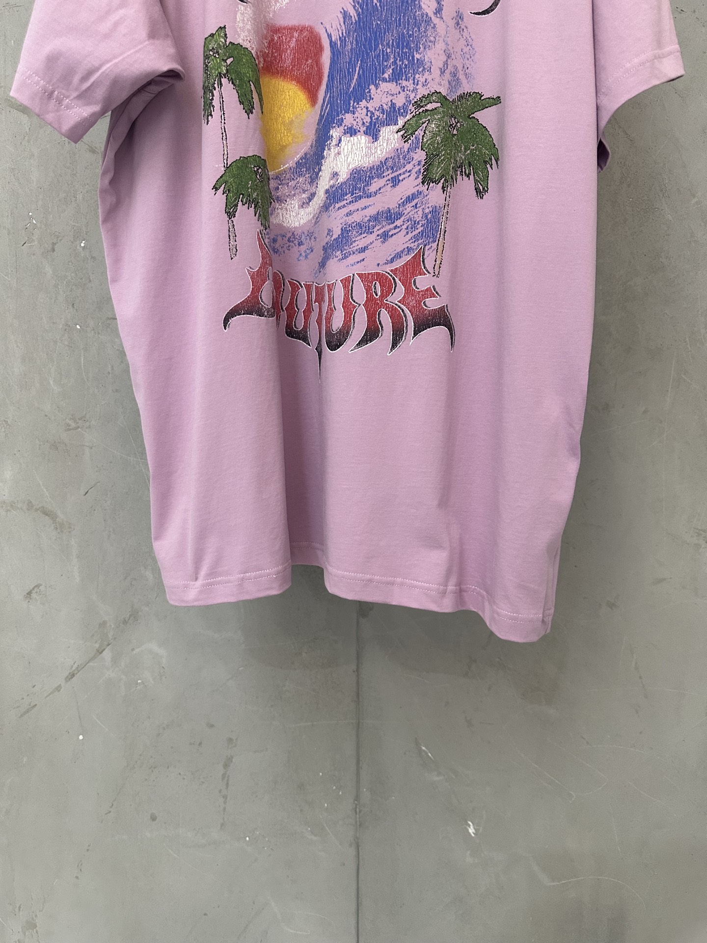 Balenciaga Balenciaga 巴黎世家 26ss 海浪椰树龟裂印花短袖T恤