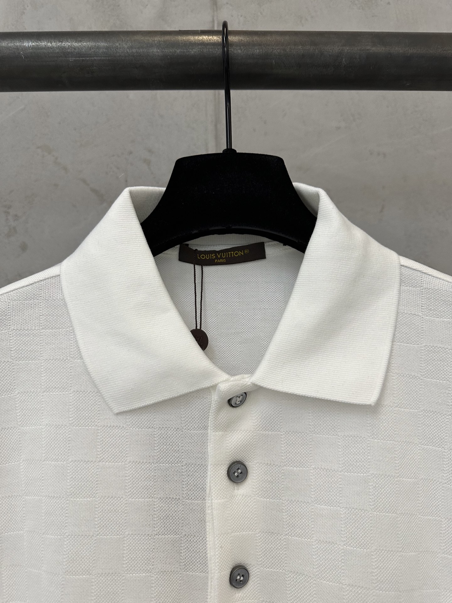 Louis Vuitton LOUIS VUITTON 26SS LV Damier丝棉珠地马球polo衫
