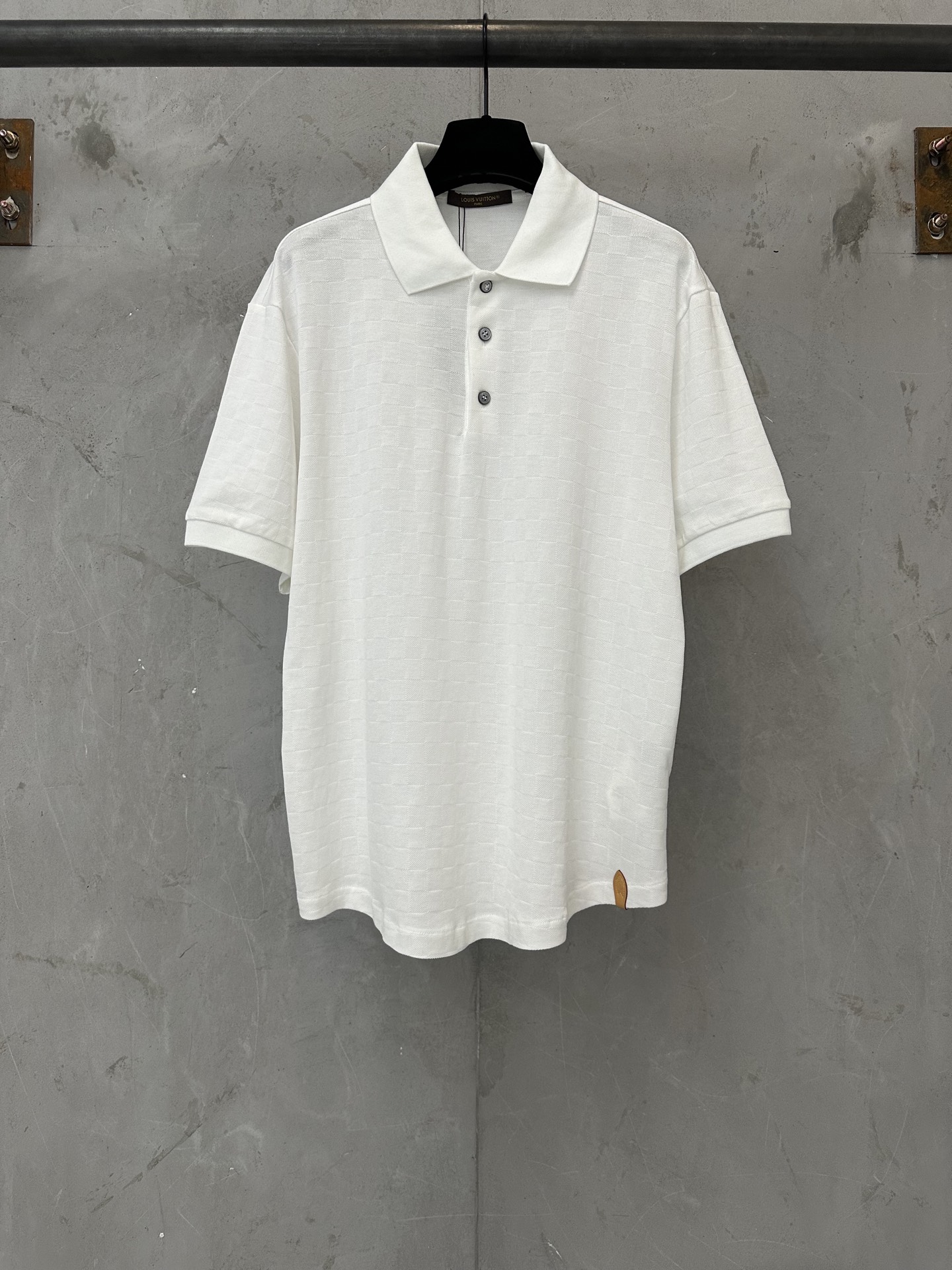 Louis Vuitton LOUIS VUITTON 26SS LV Damier丝棉珠地马球polo衫