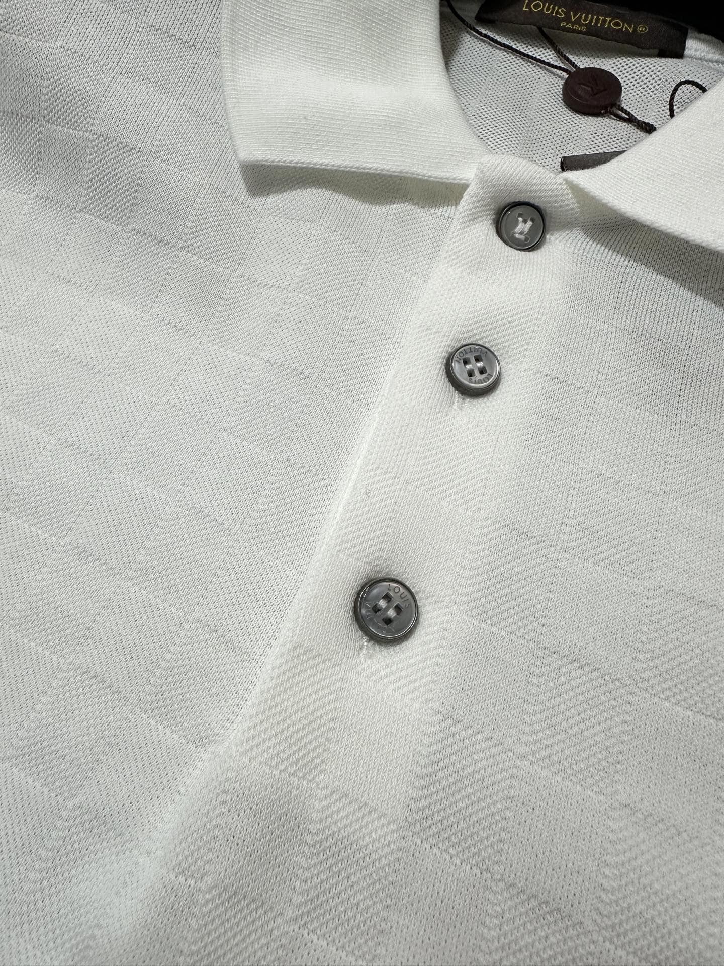 Louis Vuitton LOUIS VUITTON 26SS LV Damier丝棉珠地马球polo衫