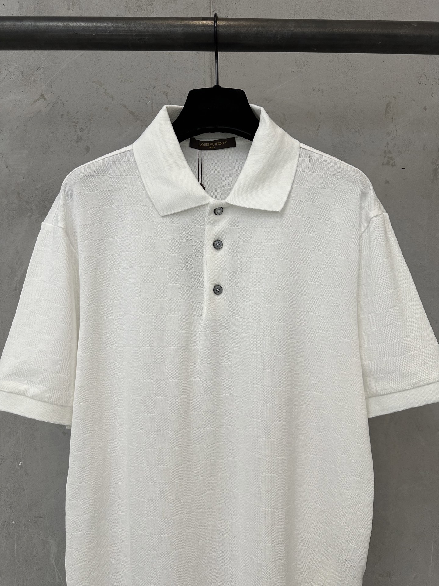 Louis Vuitton LOUIS VUITTON 26SS LV Damier丝棉珠地马球polo衫
