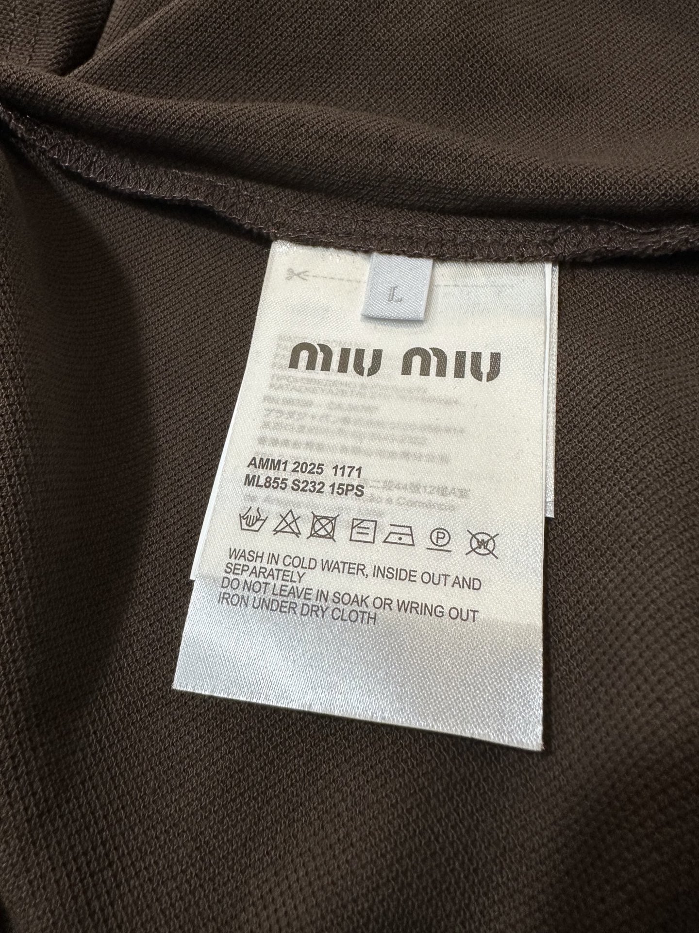 Miu Miu MIU MIU 25SS 棉质珠地布POLO衫