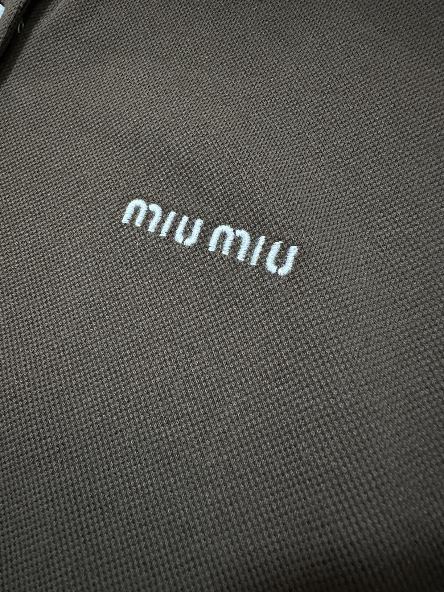 Miu Miu MIU MIU 25SS 棉质珠地布POLO衫