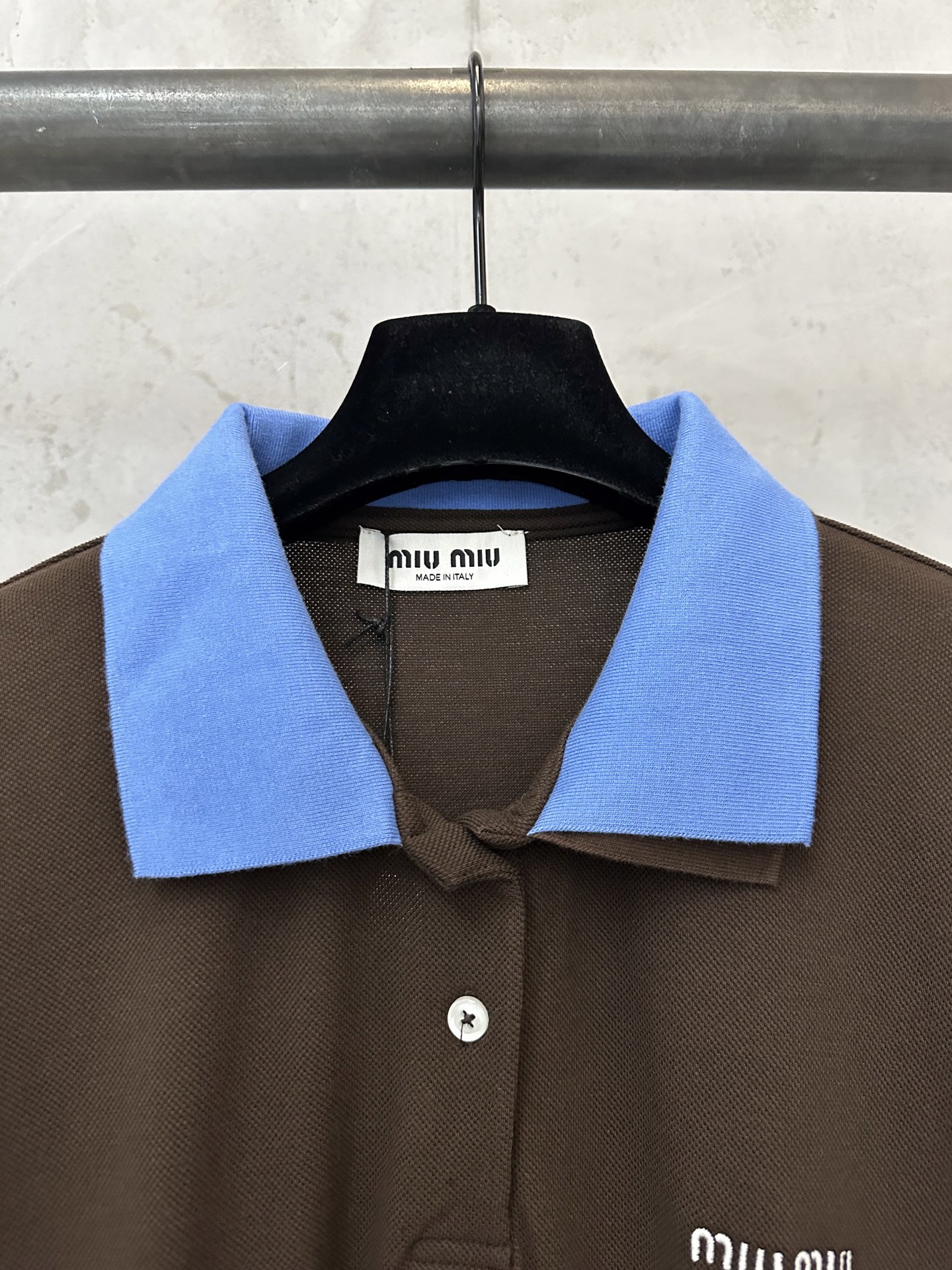 Miu Miu MIU MIU 25SS 棉质珠地布POLO衫