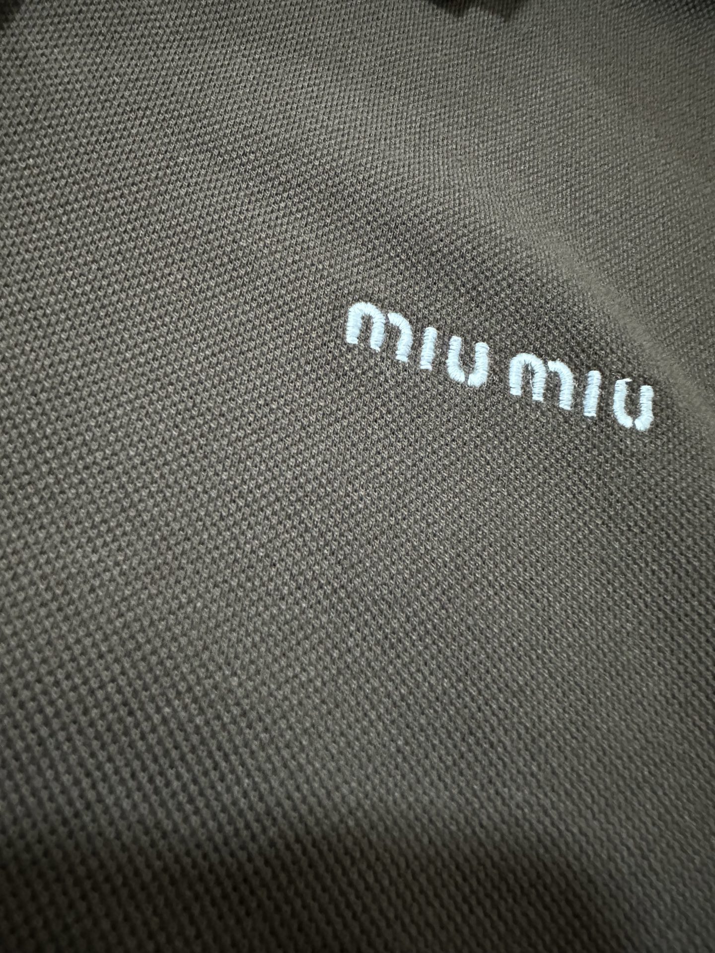 Miu Miu MIU MIU 25SS 棉质珠地布POLO衫
