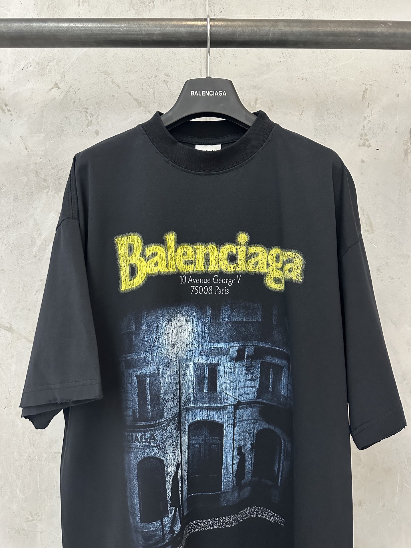 Balenciaga Balenciaga 巴黎世家 26ss 街道路灯夜景龟裂印花短袖T恤