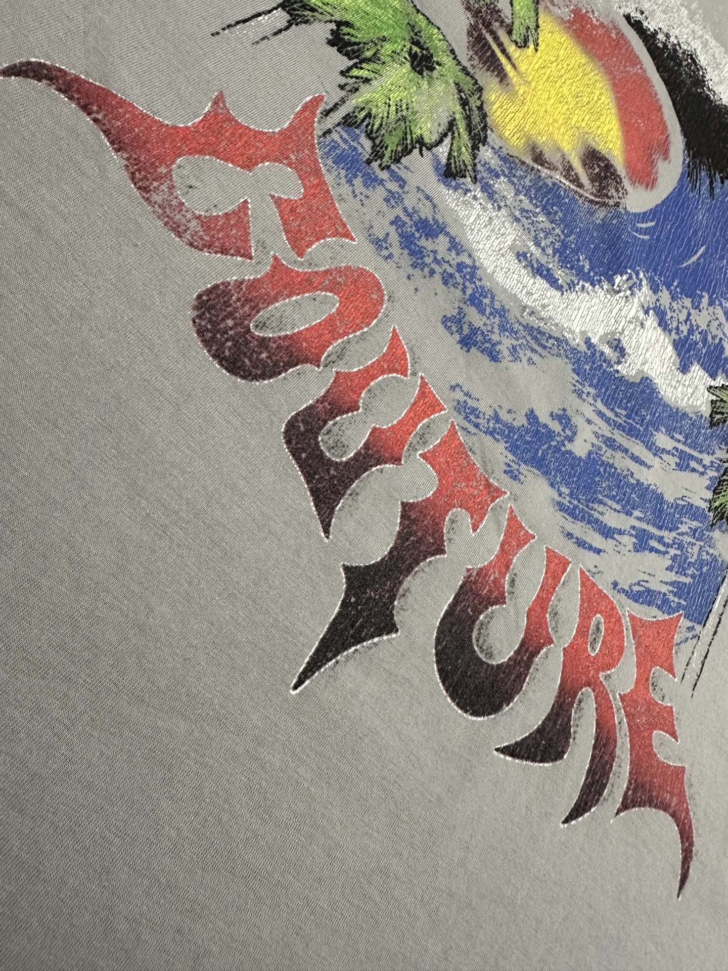 Balenciaga Balenciaga 巴黎世家 26ss 海浪椰树龟裂印花短袖T恤