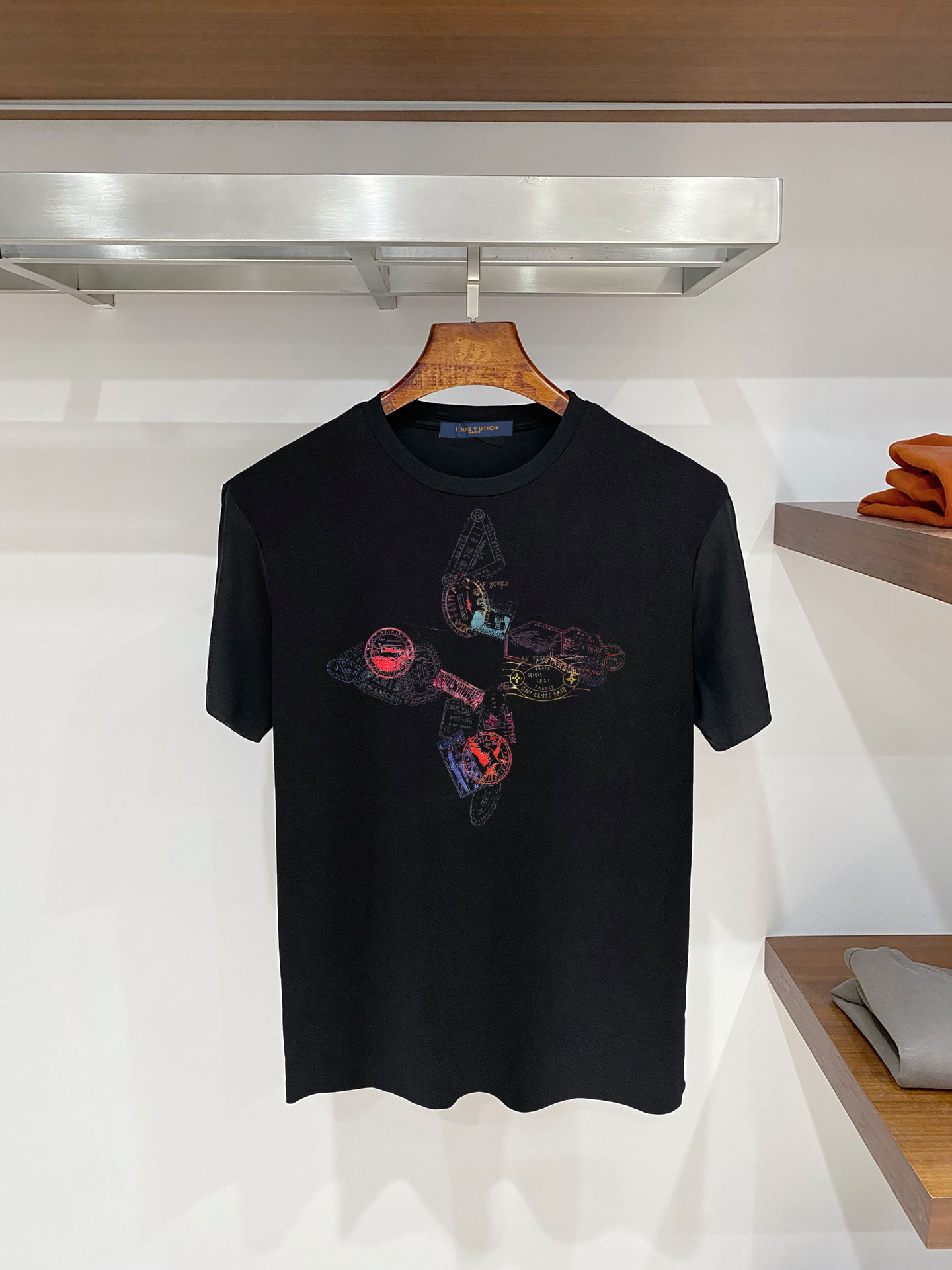 P85 Louis Vuitton LV 26s colección de verano para hombre, camiseta de manga corta de algodón modal de doble cara con am…