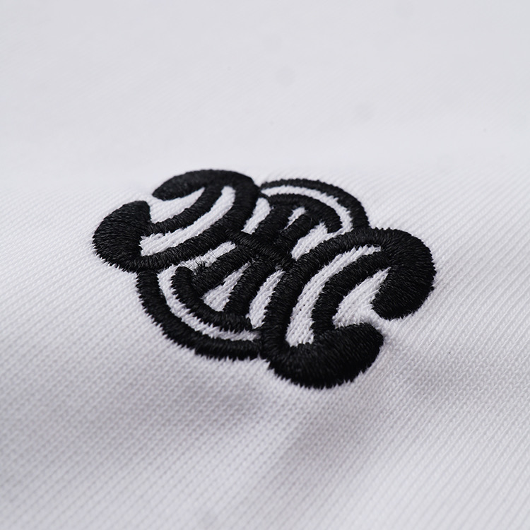 High-Quality CELINE Céline 25ss Embroidered Logo Short Sleeves in Cotton Fabric - 图片 7