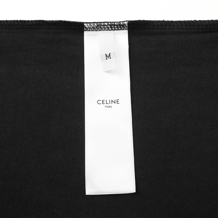 High-Quality CELINE Céline 25ss Embroidered Logo Short Sleeves in Cotton Fabric - 图片 9