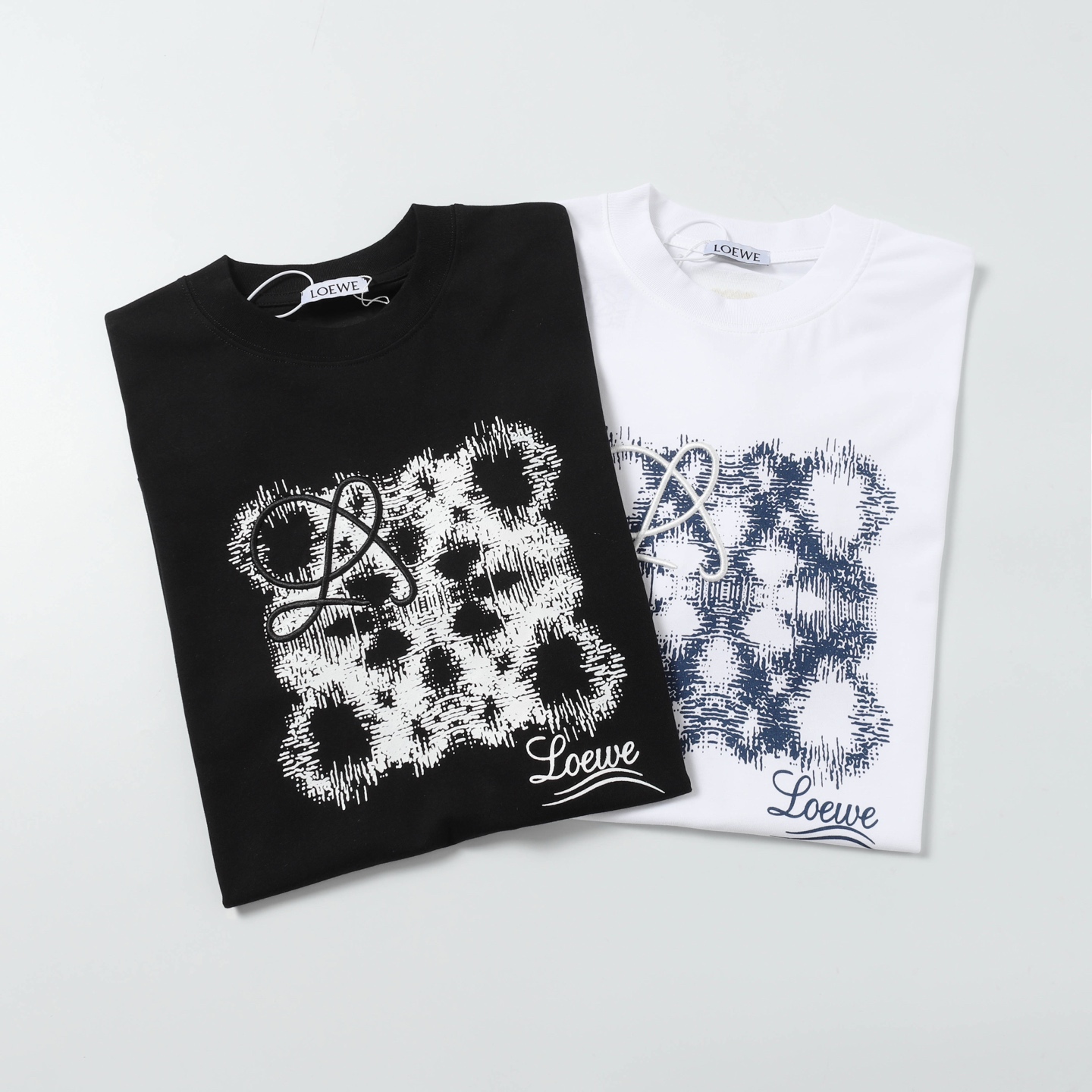 Loewe 25s Cotton Fabric Shirt in White and Black, Sizes S-XXL, 270g. - 图片 8