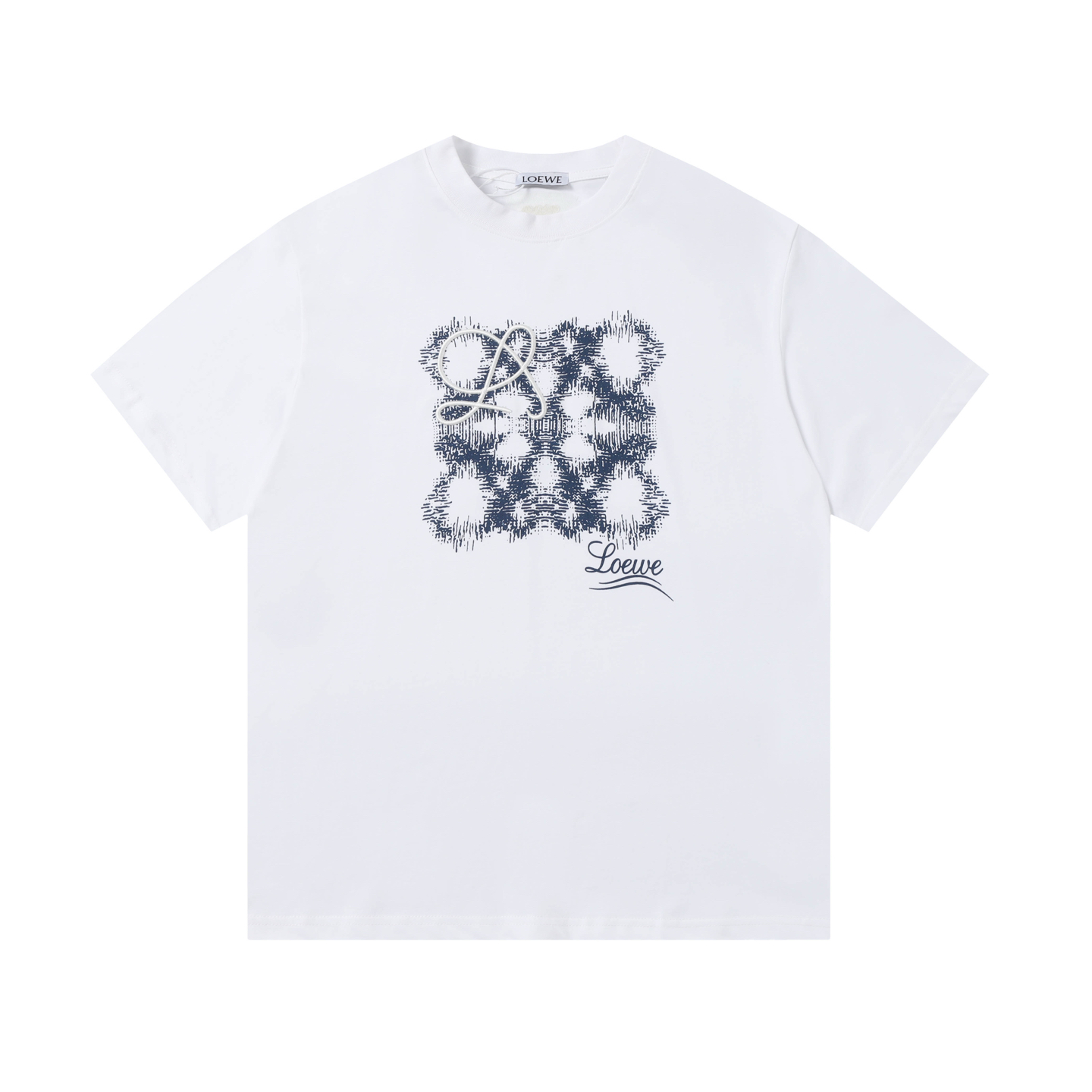 Loewe 25s Cotton Fabric Shirt in 270g, Sizes S-XXL, White/Black/Grey Options - 图片 1