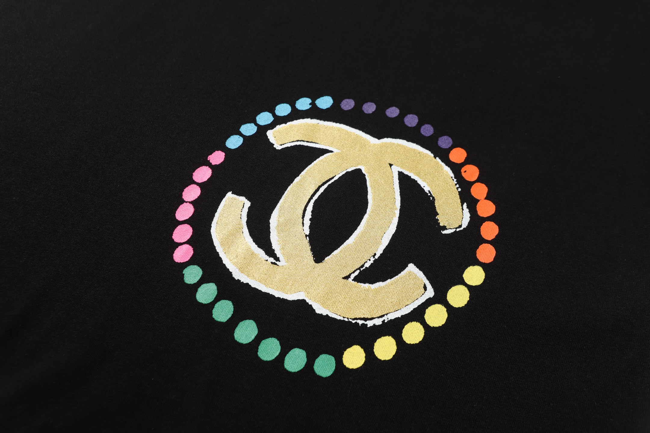 High-Quality Chanel 25ss Graffiti Short Sleeves in New Colors: Fabric, Size, and More - 图片 6