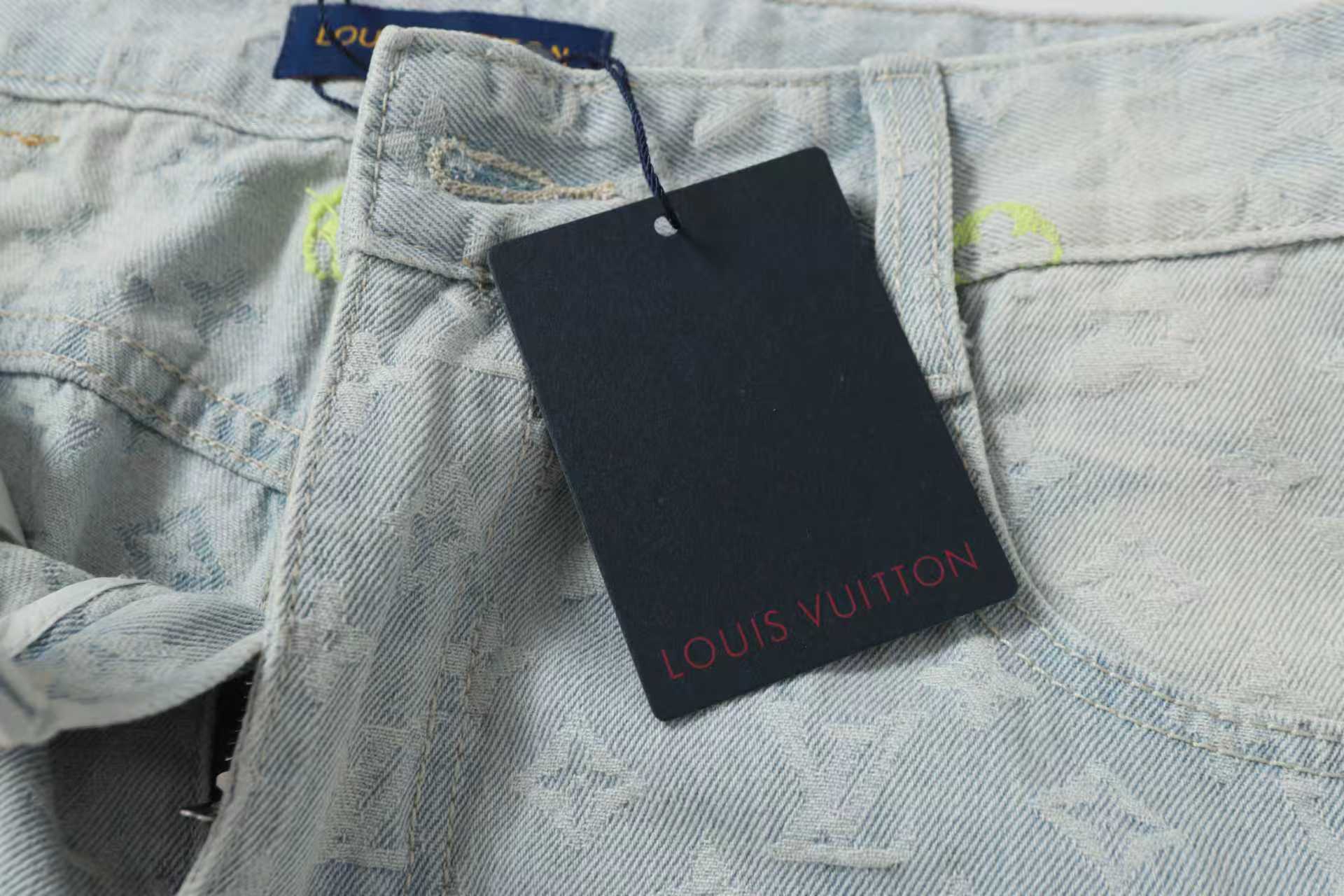 Louis Vuitton LV路易威登美式 全身提花修身直筒牛仔裤