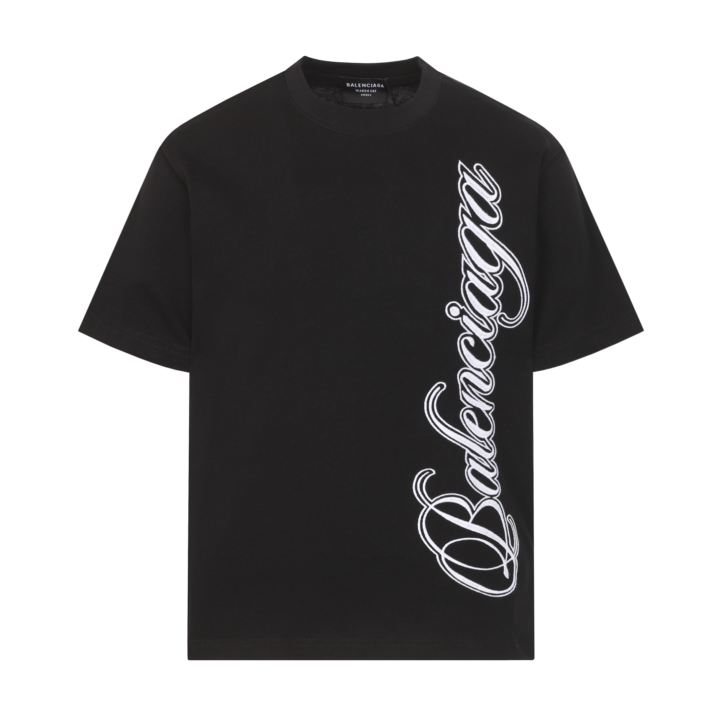 P80 Balenciaga Camiseta de manga corta de cuello redondo con bordado de alta densidad y logo grande. Alta calidad, 320 …