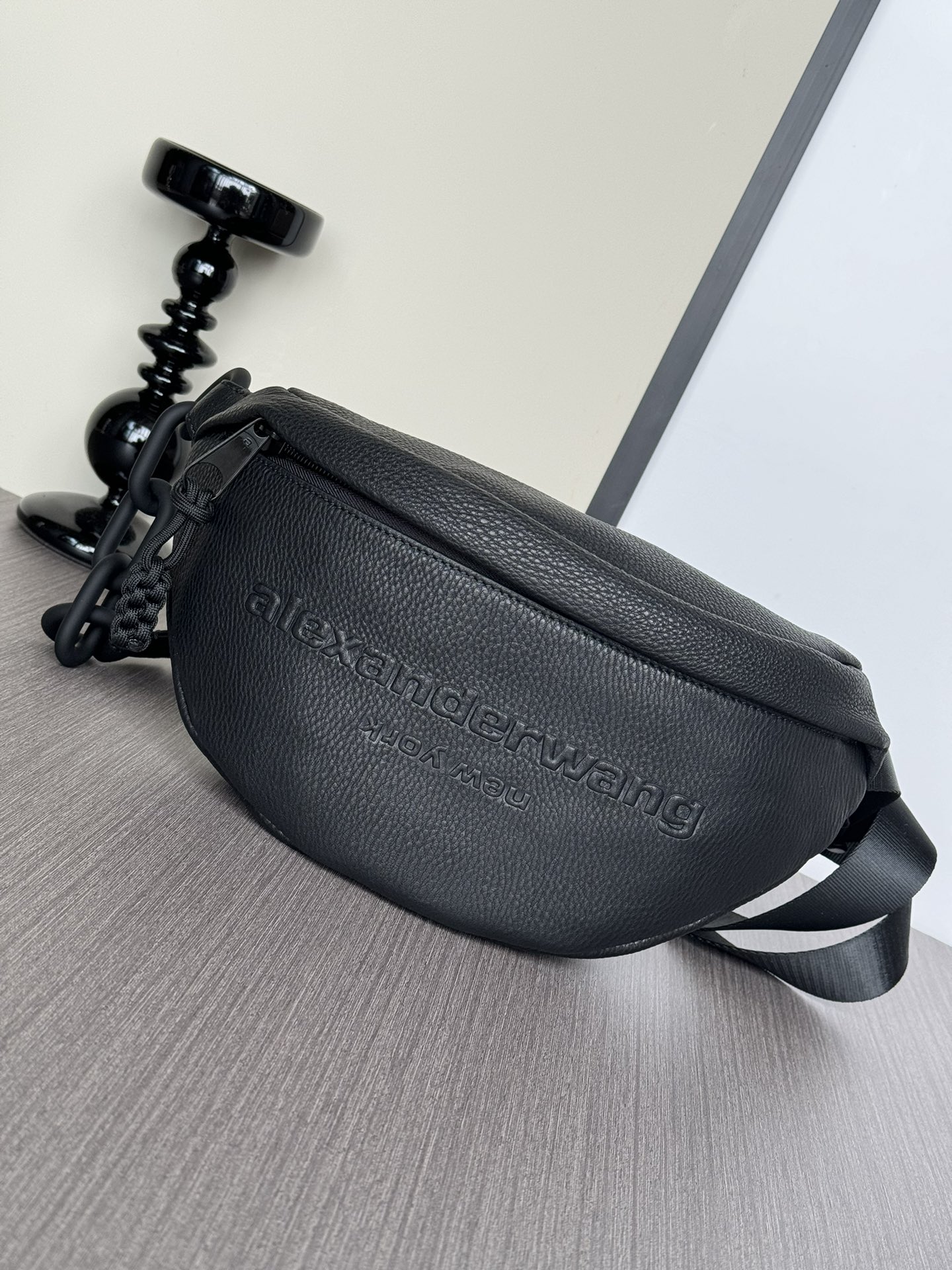 Alexander Wang Belt Bags & Fanny Packs Black Unisex Calfskin Cowhide Fashion Casual