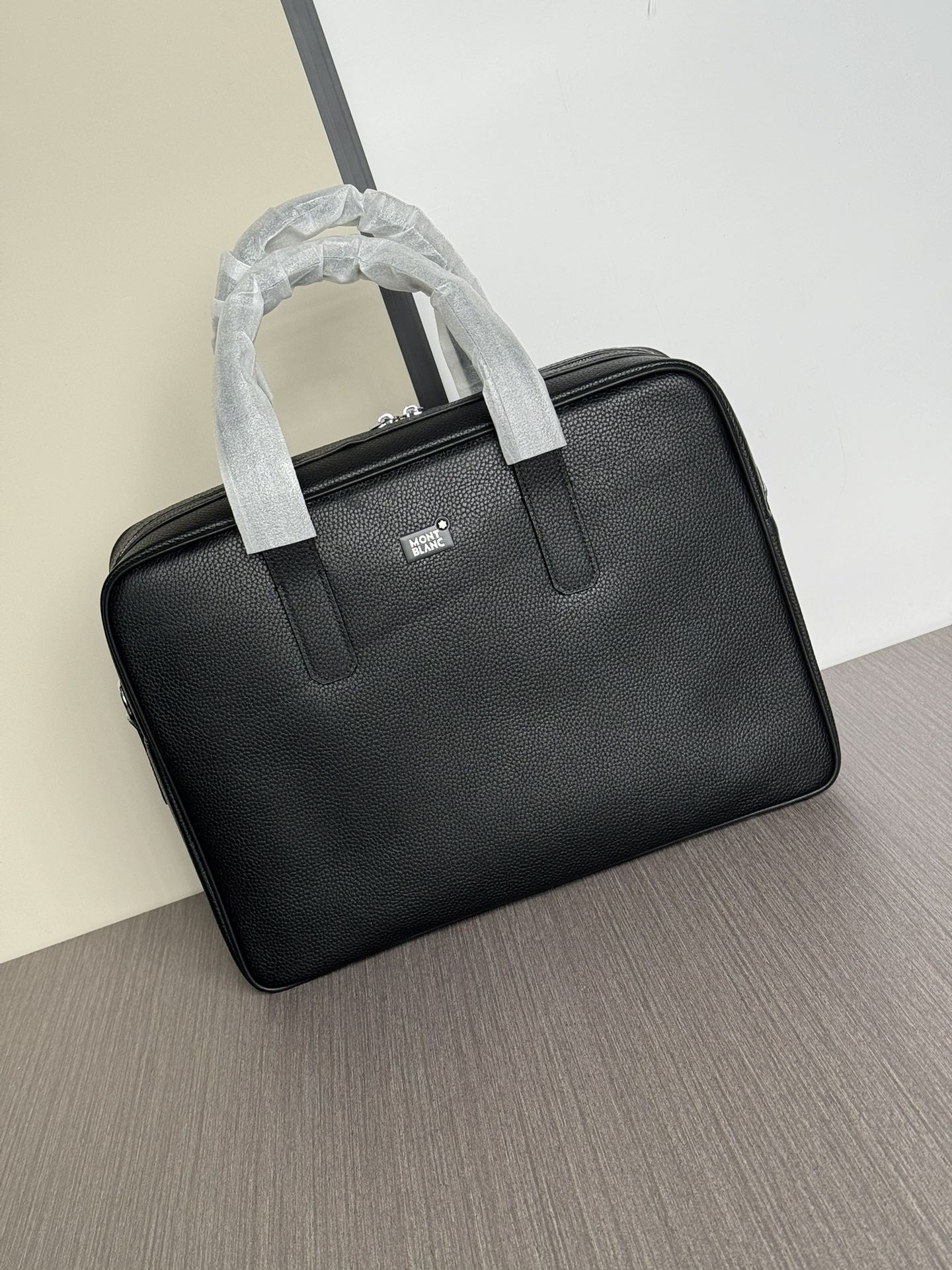 MontBlanc sacs Porte-Documents Noir Coton Cuir de vache