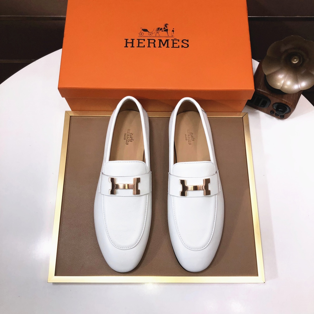 Fábrica [[HERMES]] (Niuli de alta gama) nuevo 🍀 HERMES: ¡la versión superior de los clásicos zapatos casuales de cuero…