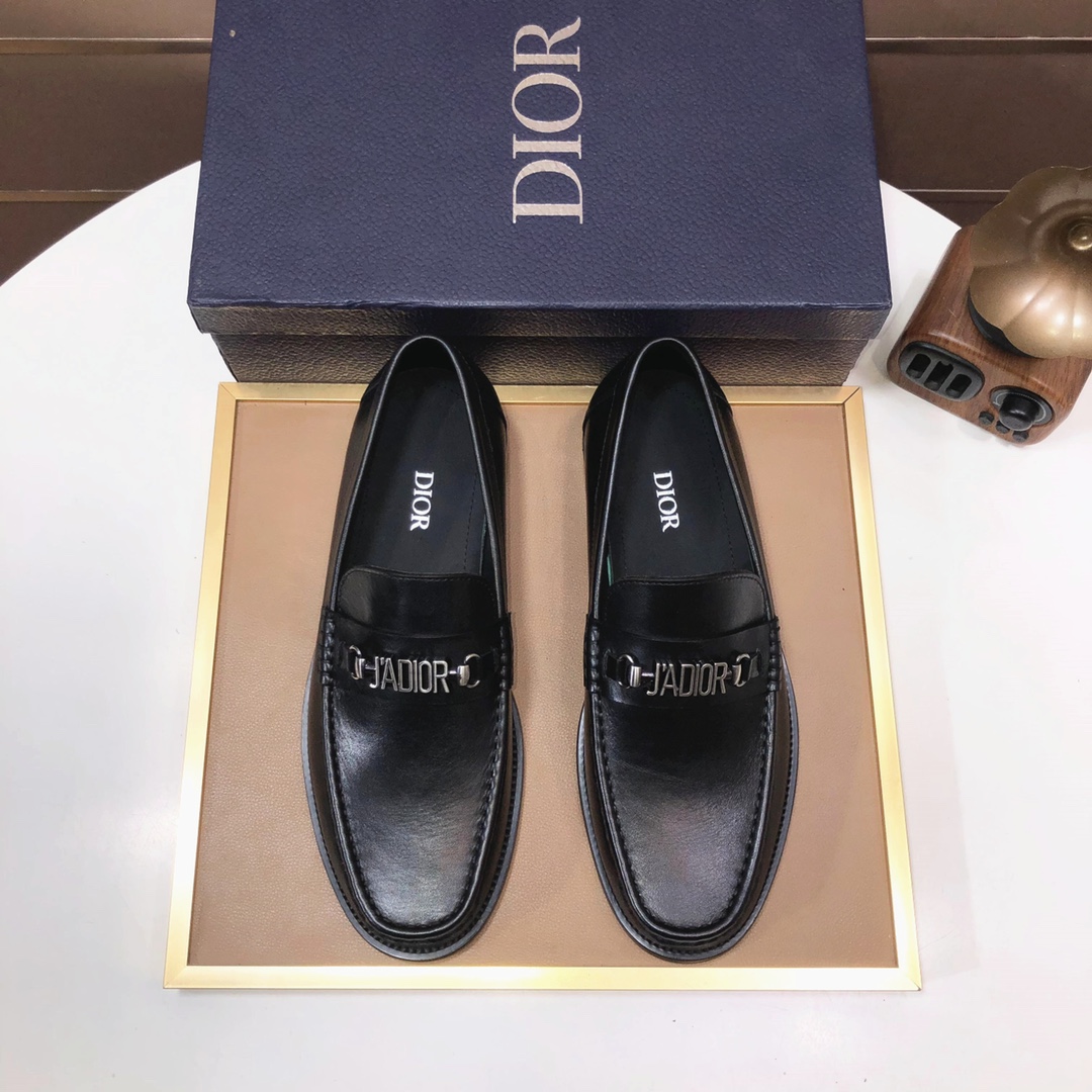 Fábrica [Dior] (forro de piel de vaca teñida al agua) Dior original 1:1 de fábrica de alta calidad, materiales original…