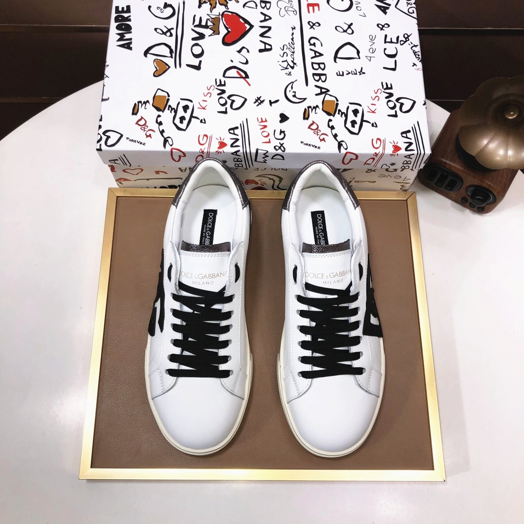 Fábrica [D&G] Calidad de alta gama Marca del producto: zapatillas bajas DG "Dolce & Gabbana *" Material del p…