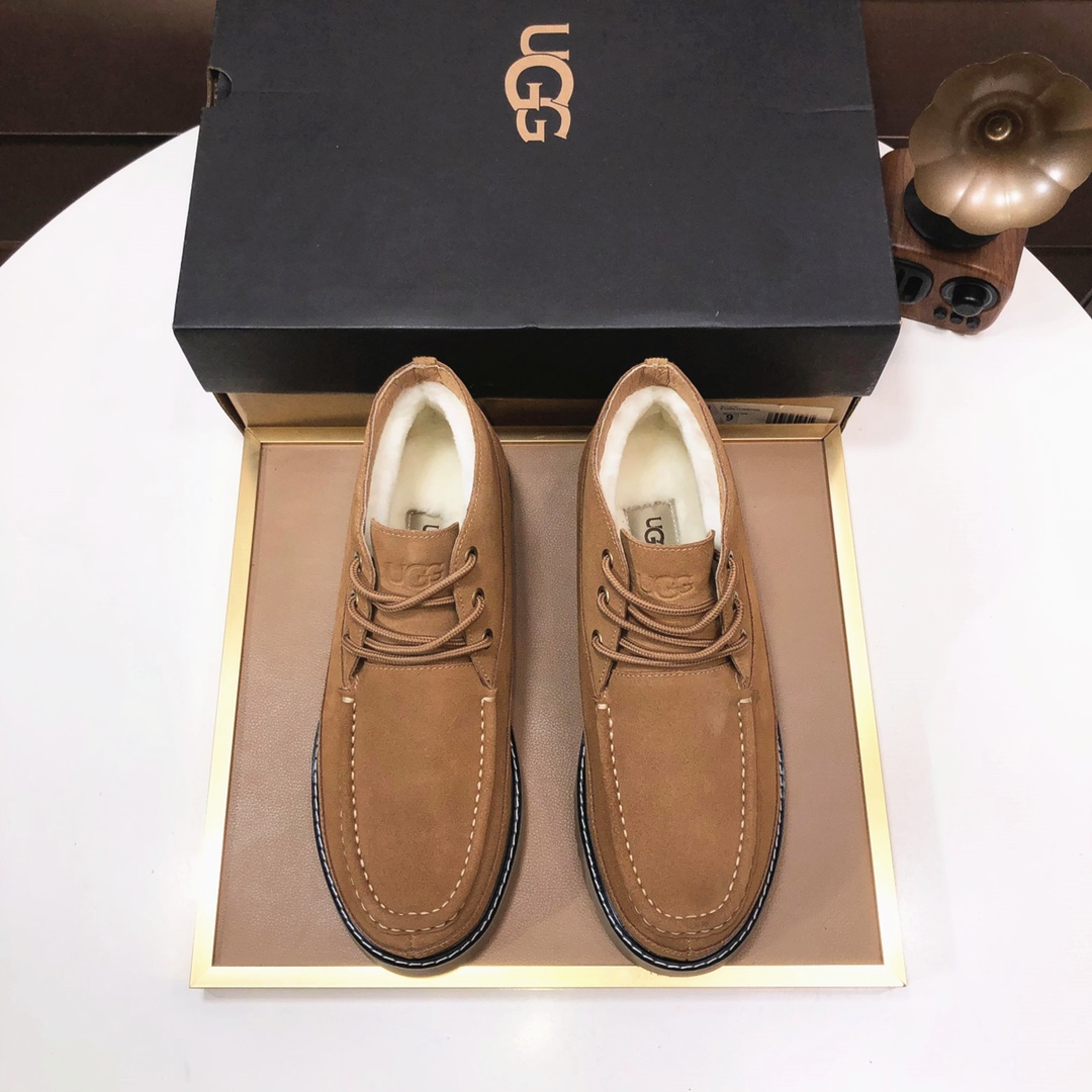 lote de fábrica [UGG] (forro de lana completa) de alta calidad superior de piel una cálida botas de