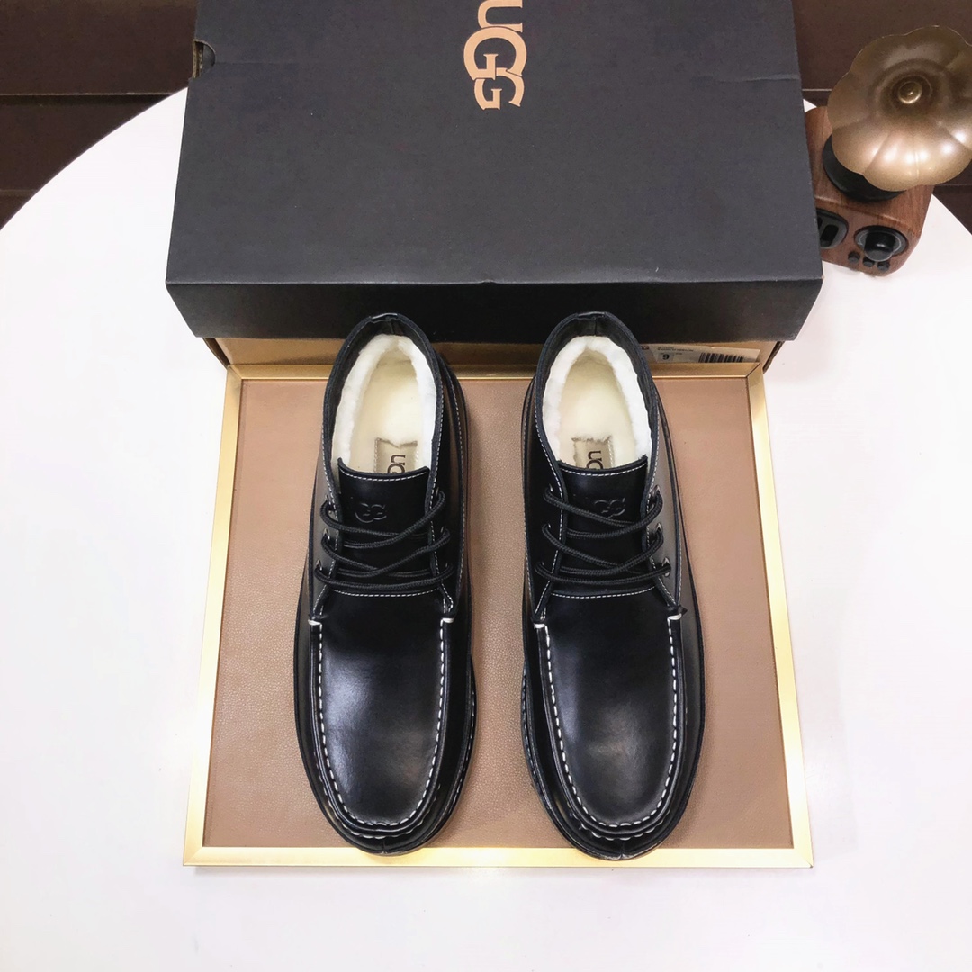 lote de fábrica [UGG] (forro de lana completa) de alta calidad superior de piel una cálida botas de