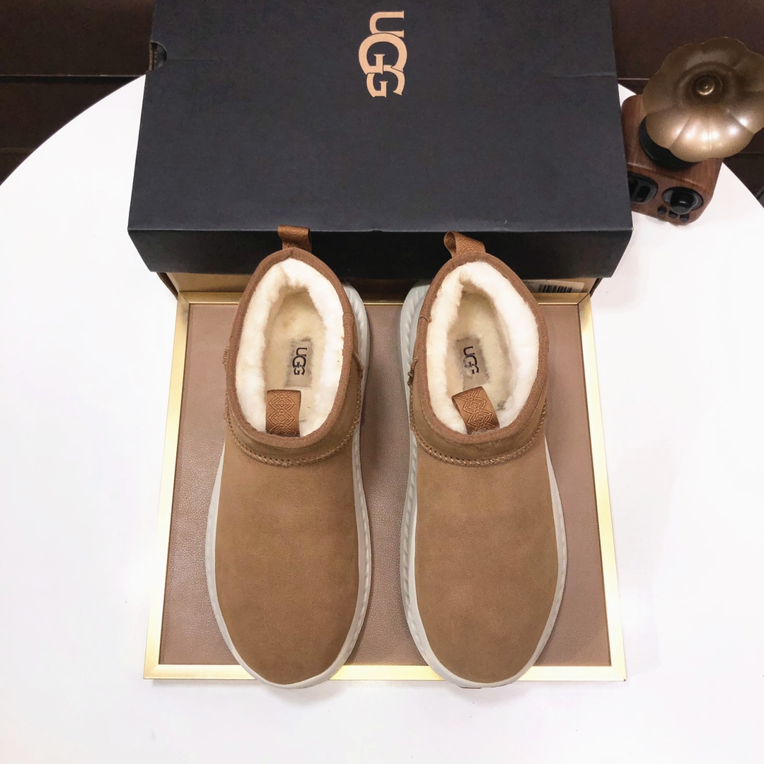 lote de fábrica [UGG] (forro de lana completa) de alta calidad superior de piel de una cálida botas