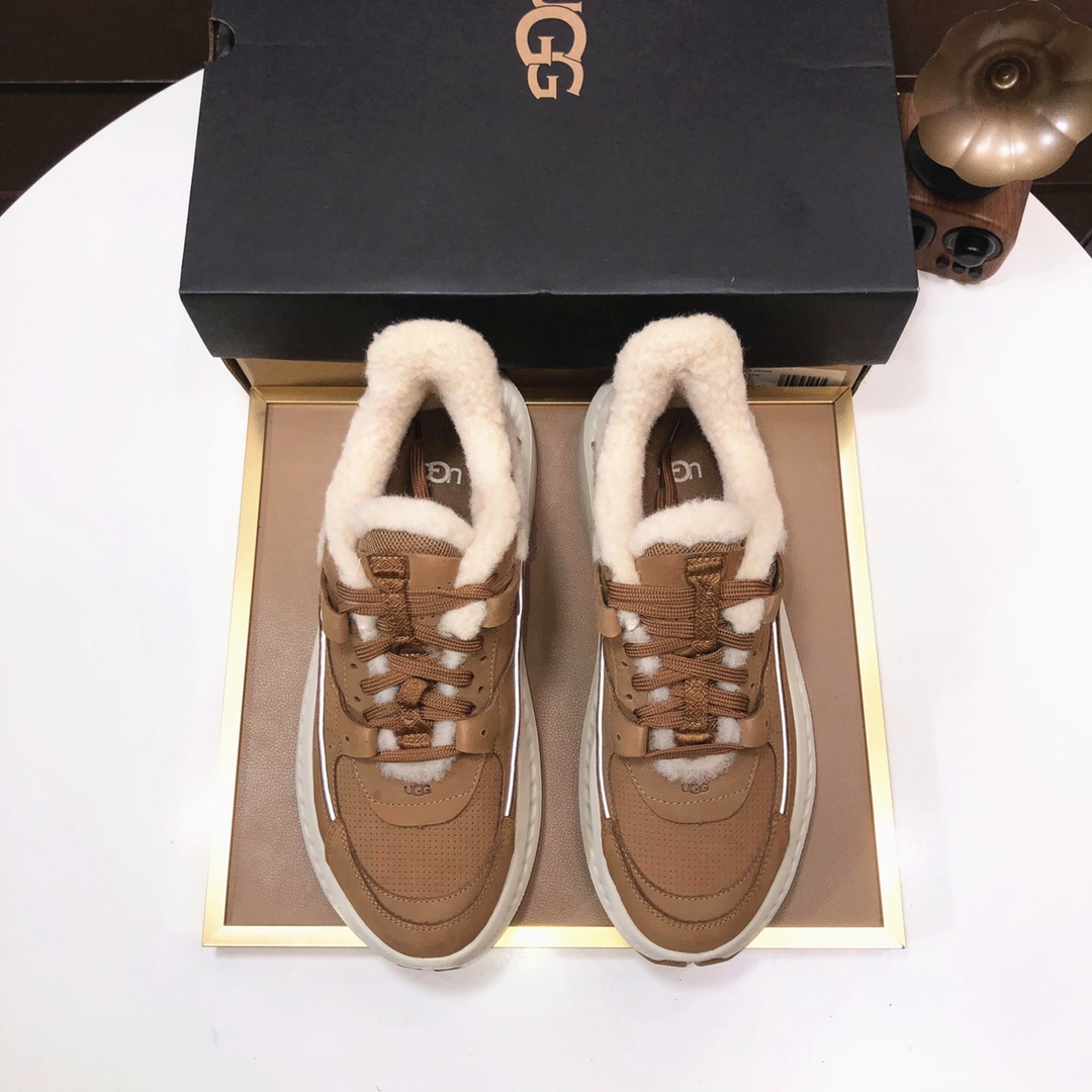 lote de fábrica [UGG] (forro de lana completa) de alta calidad superior de piel de una cálida botas