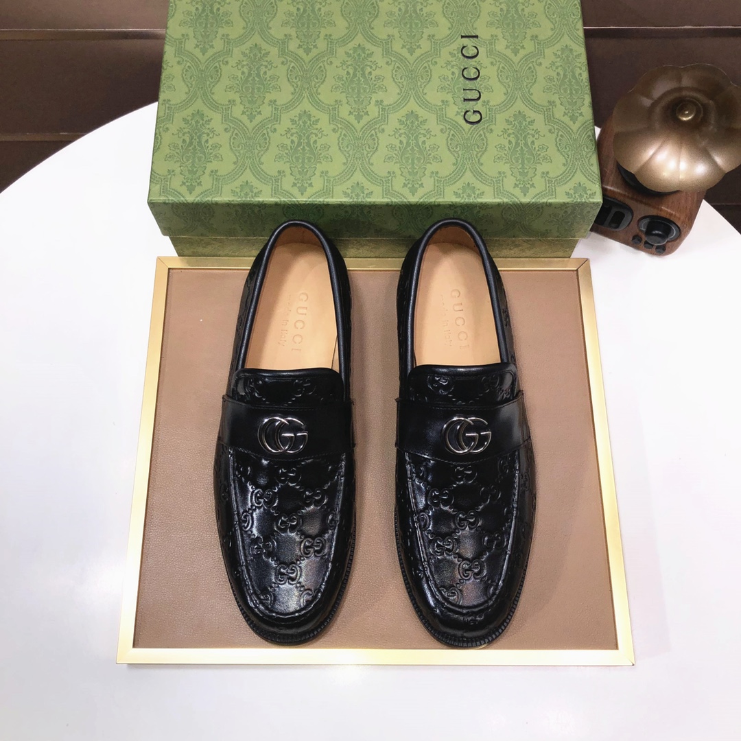 Lote de fábrica 【GUCCI】 (Niuli de gama alta) nuevo 🍀Gucci * - ¡zapatos Gucci Peas de versión superior! Hecho…