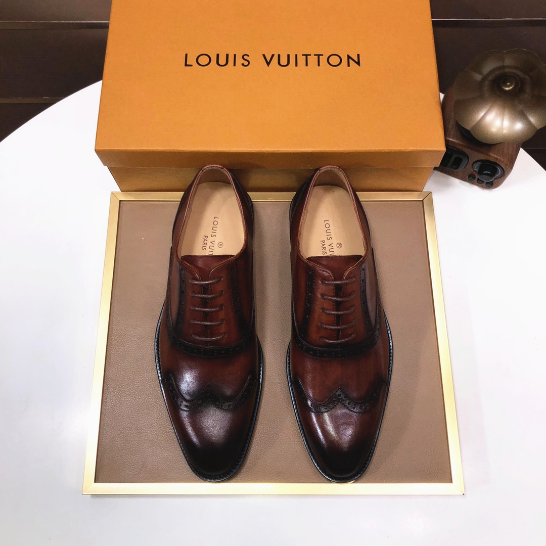 Fábrica [LOUIS VUITTON] (pedido original) nuevo modelo 🍀LV Louis Vuitton * - ¡versión superior de los zapatos de cuero…