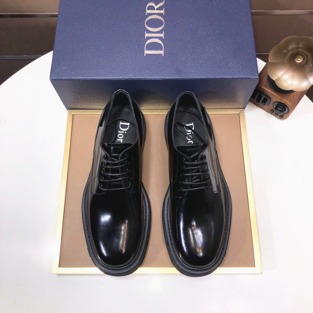 Fábrica [Dior] (forro de piel de vaca teñida al agua) Dior original 1:1 de fábrica de alta calidad, materiales original…