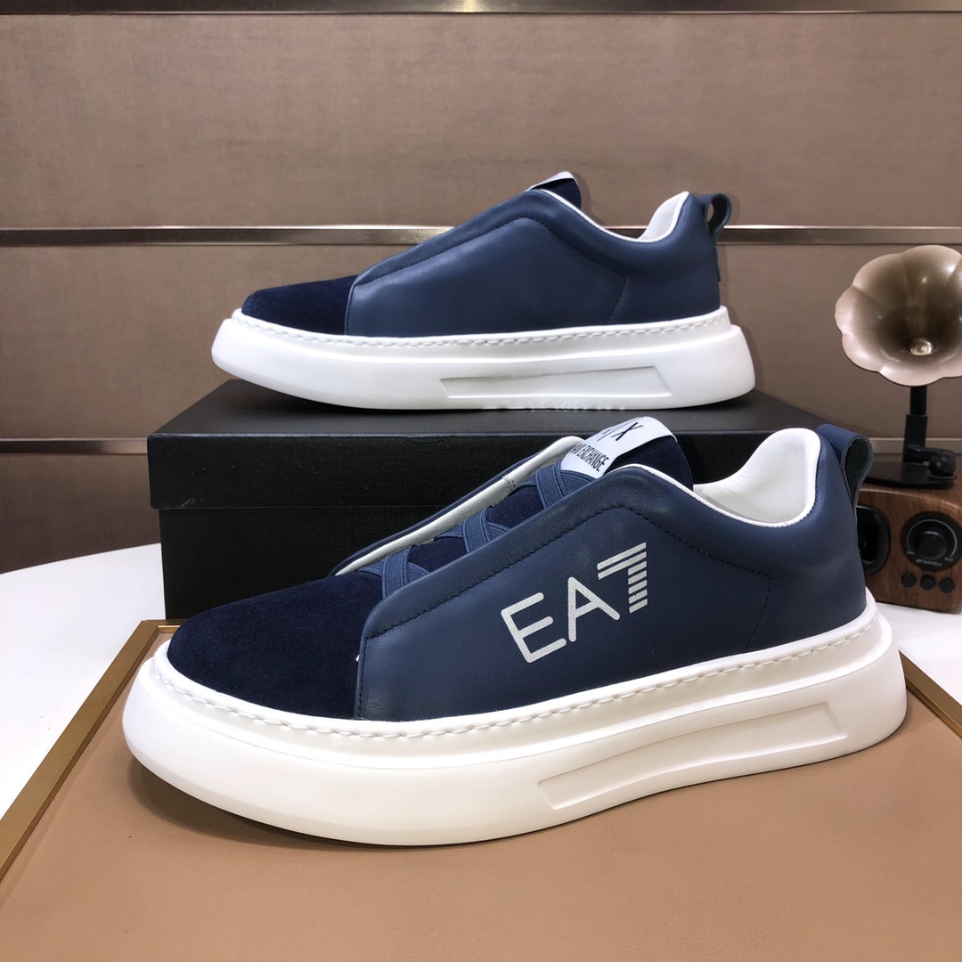 lote de fábrica [Armani] (forro de piel de vaca) Armani últimos nuevos zapatos casuales Fuego venta 