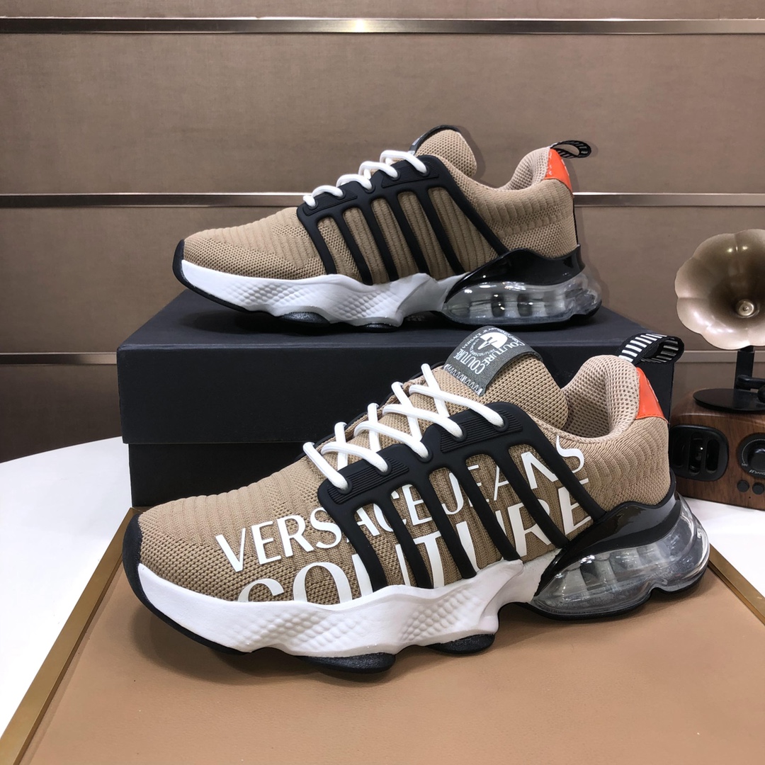 lote de fábrica [VERSACE Versace] 2024 entrenadores casuales de los hombres entrenadores, mostrar lo