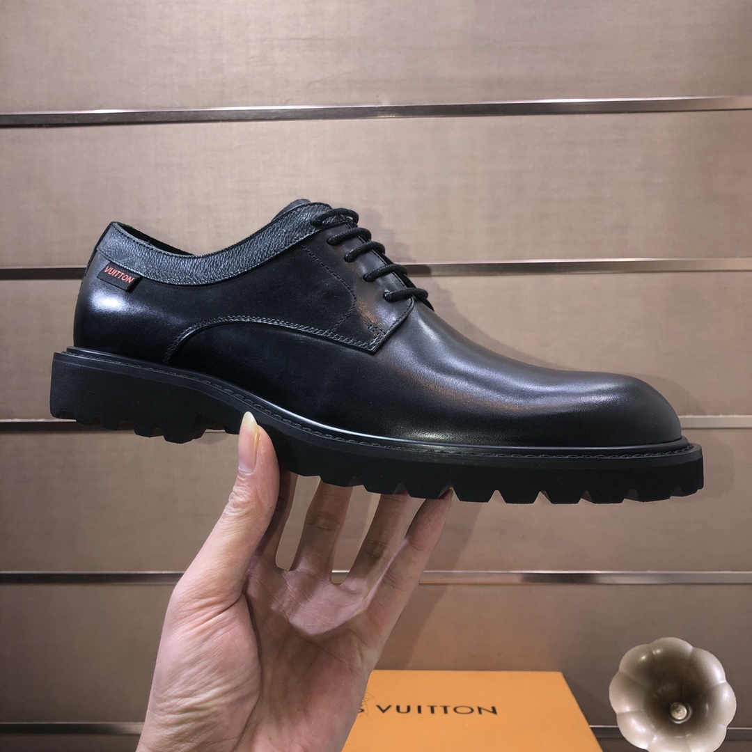 Louis Vuitton Men's Black Leather Lace-Up Dress Shoes, Sizes 38-45 6 i1734713953 1820 4
