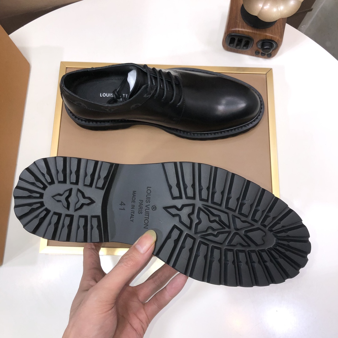 Louis Vuitton Men's Black Leather Lace-Up Dress Shoes, Sizes 38-45 9 i1734713953 4655 7