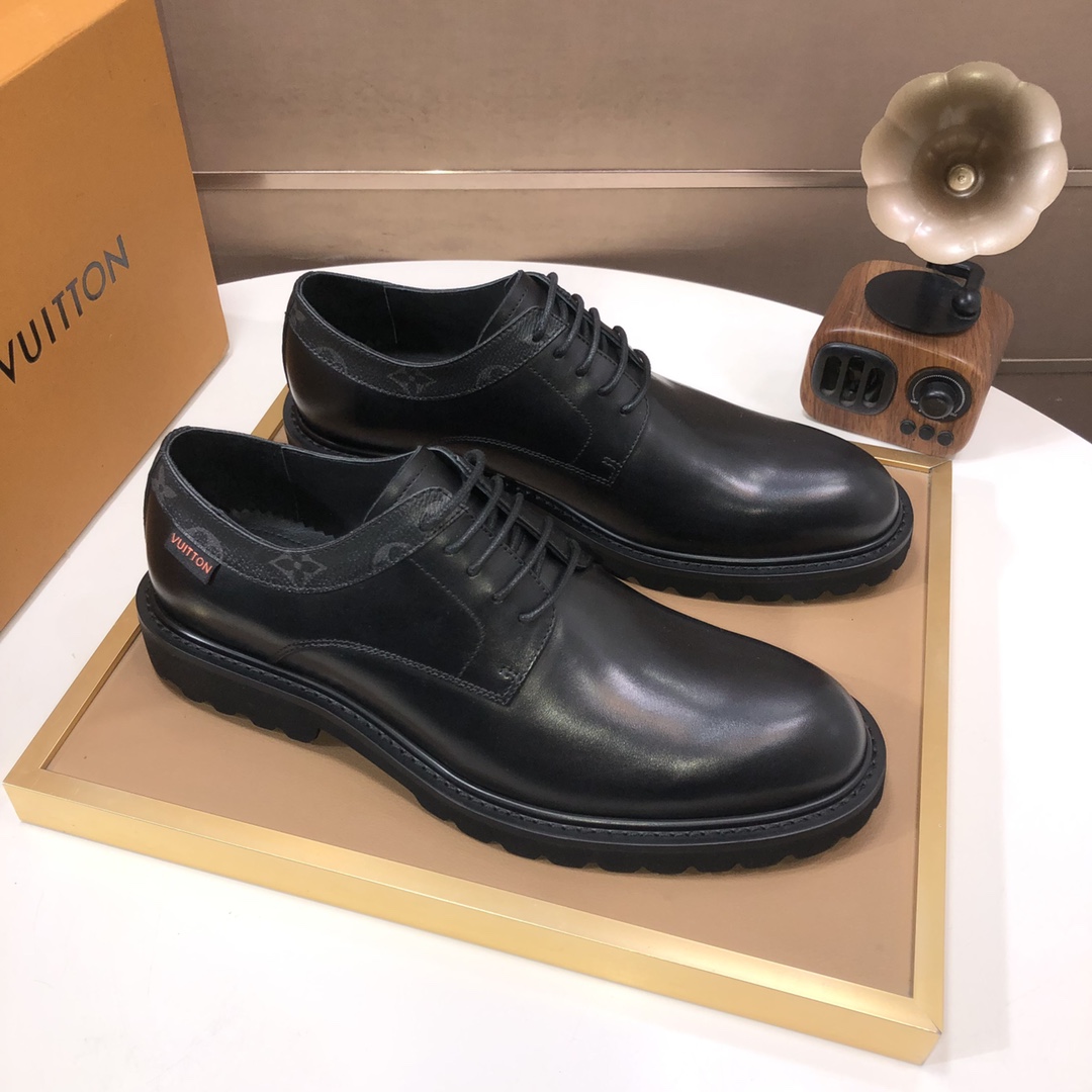 Louis Vuitton Men's Black Leather Lace-Up Dress Shoes, Sizes 38-45 3 i1734713953 6346 3