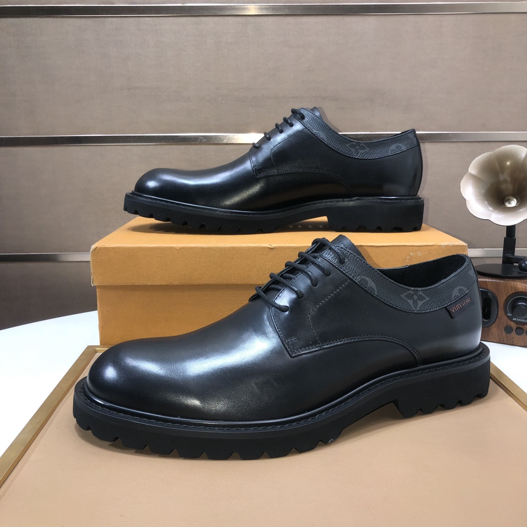 Louis Vuitton Men's Black Leather Lace-Up Dress Shoes, Sizes 38-45 5 i1734713953 8469 0