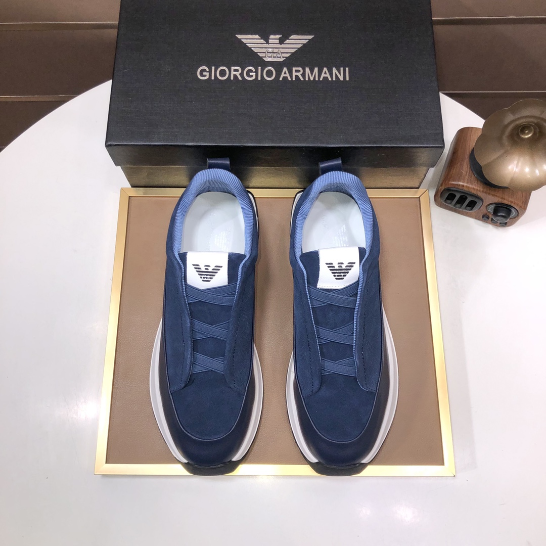 NO:274191,[Amani] Official website 1:1 sports men's shoes are on the market, using original fabric   sheepskin lining, plus the original website 1:1 comfortable sole. Fashionable and versatile, super comfortable and breathable on the feet. Standard shoe size 38/45 (45 custom made without return or exchange), Armani, sheepskin19860909【阿玛尼】官网1:1运动男鞋火爆上市,采用原版布料 羊皮内里,再加官网原版1:1舒适大底.时尚百搭,着脚超舒适、透气.标准鞋码38/45（45定做不退换),,armani,sheepskin,Men's shoes