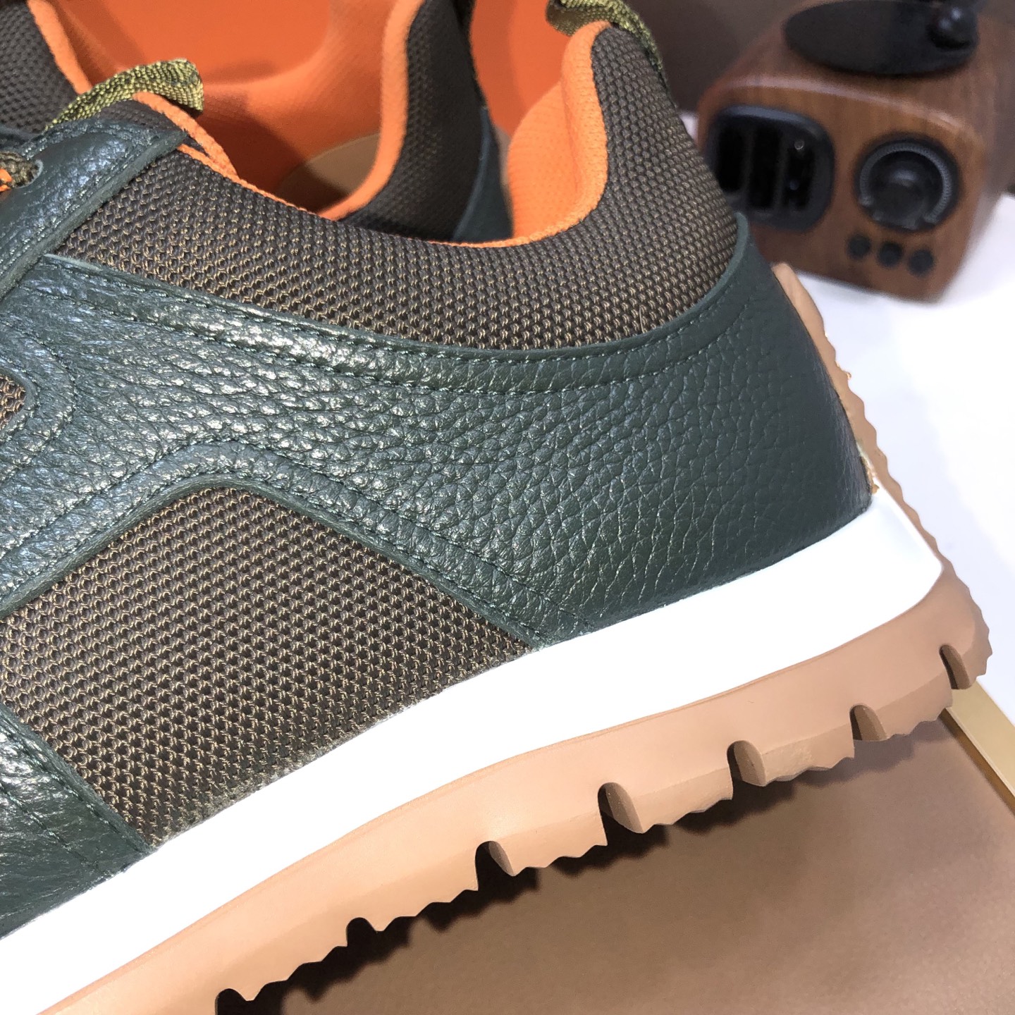 Hermes Men's Olive Green Leather Sneakers, European Style, Sizes 38-44 9 i1744224012502 1040 0 7