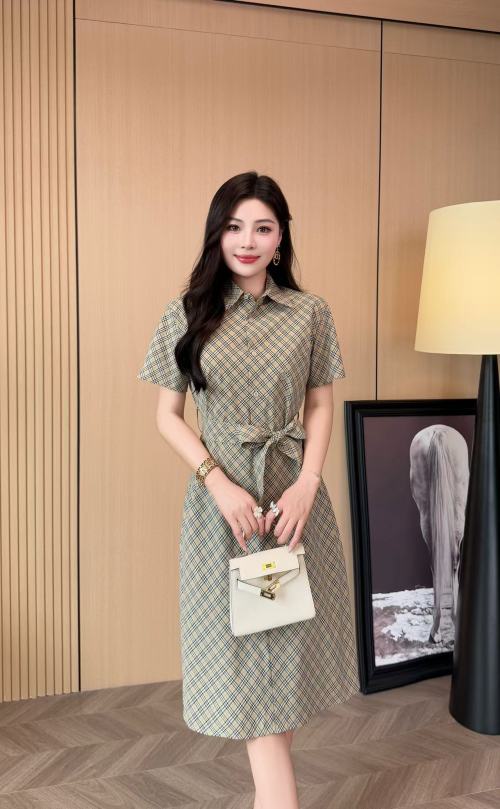 Elegant Plaid Shirt Dress with Belt - Timeless Style for Any Occasion 1 Elegant Plaid Shirt Dress with Belt - Timeless Style for Any Occasion